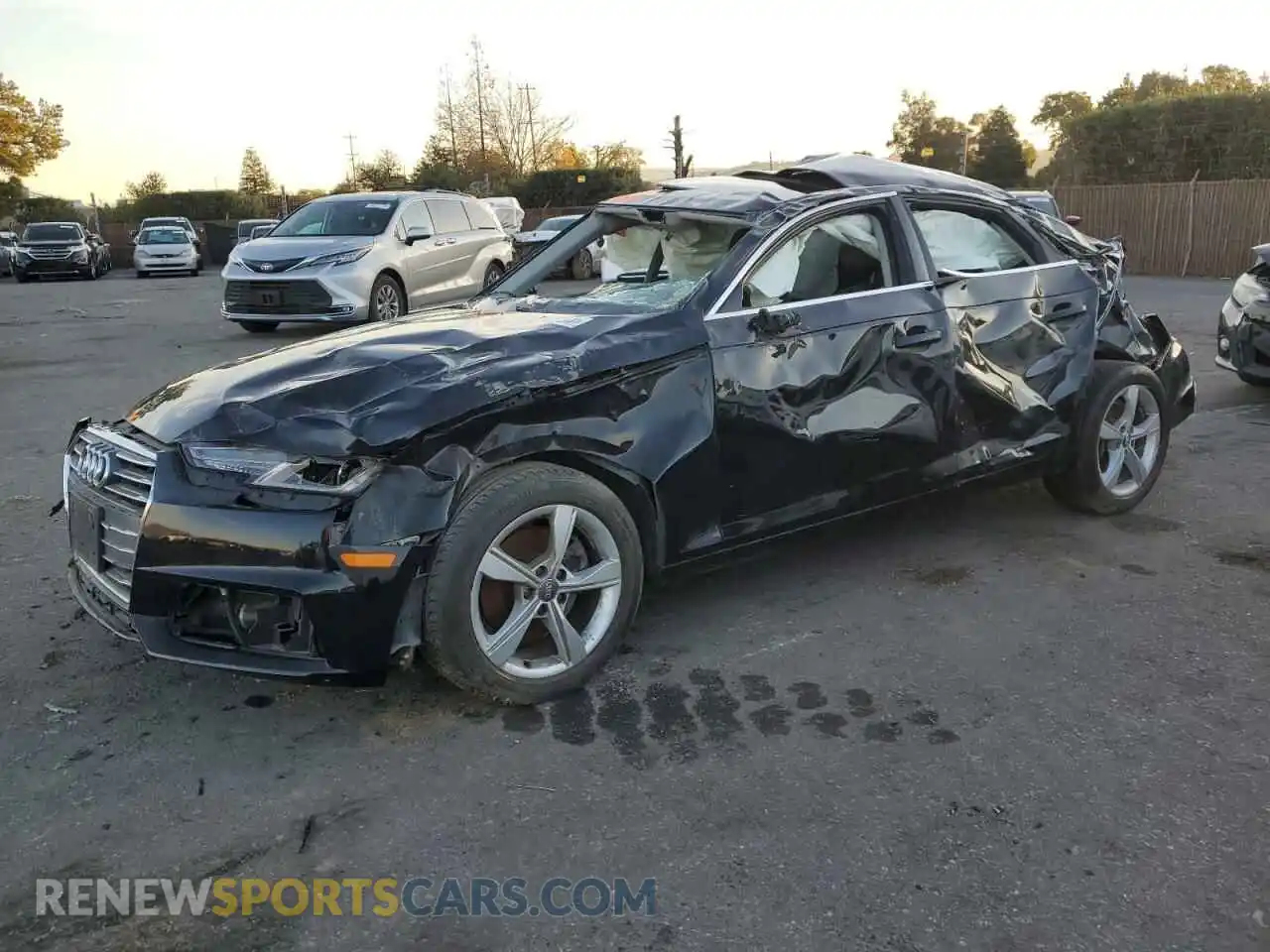 1 Photograph of a damaged car WAUGMAF40KN004667 AUDI A4 2019