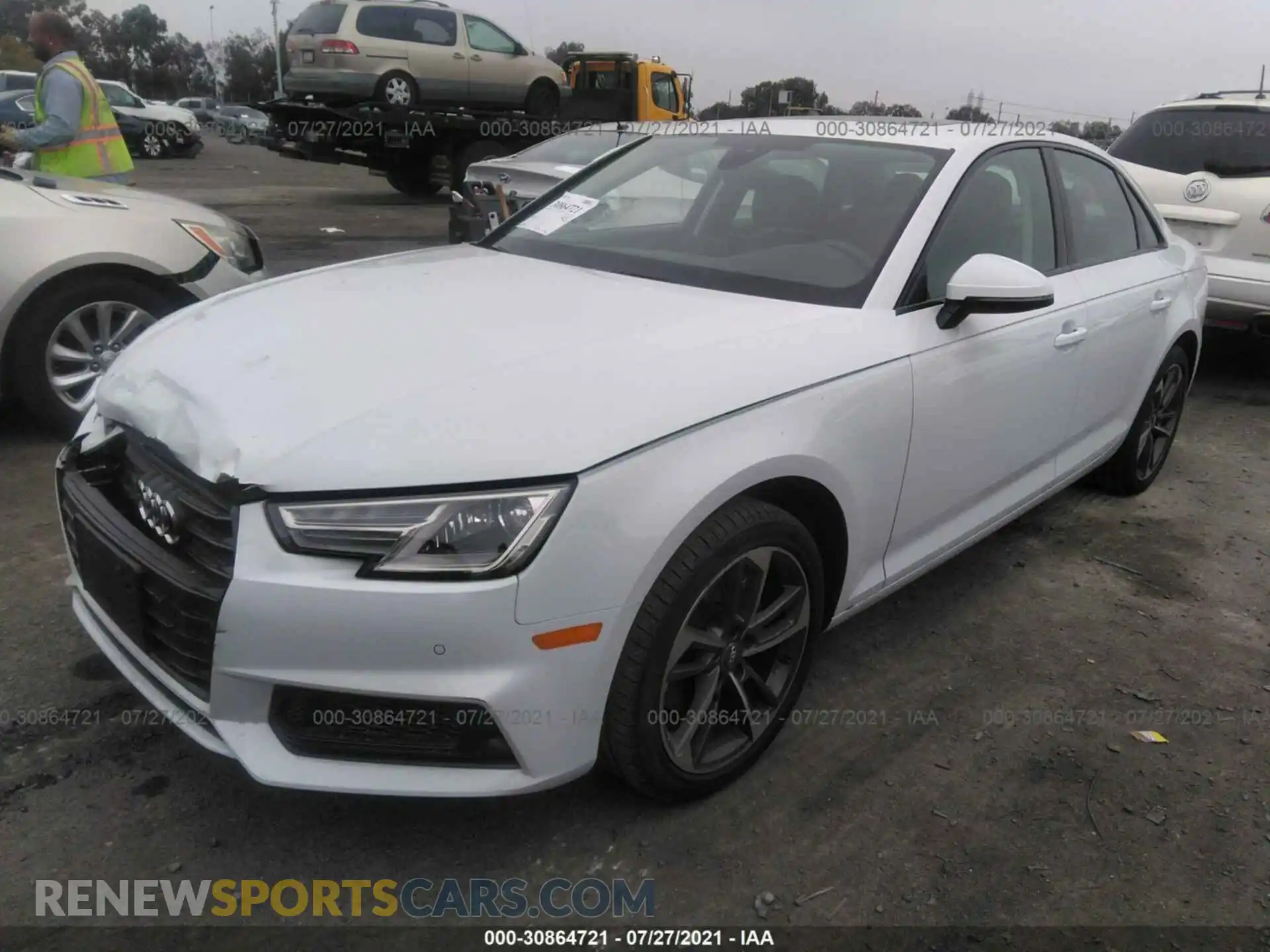 2 Photograph of a damaged car WAUGMAF42KA107063 AUDI A4 2019