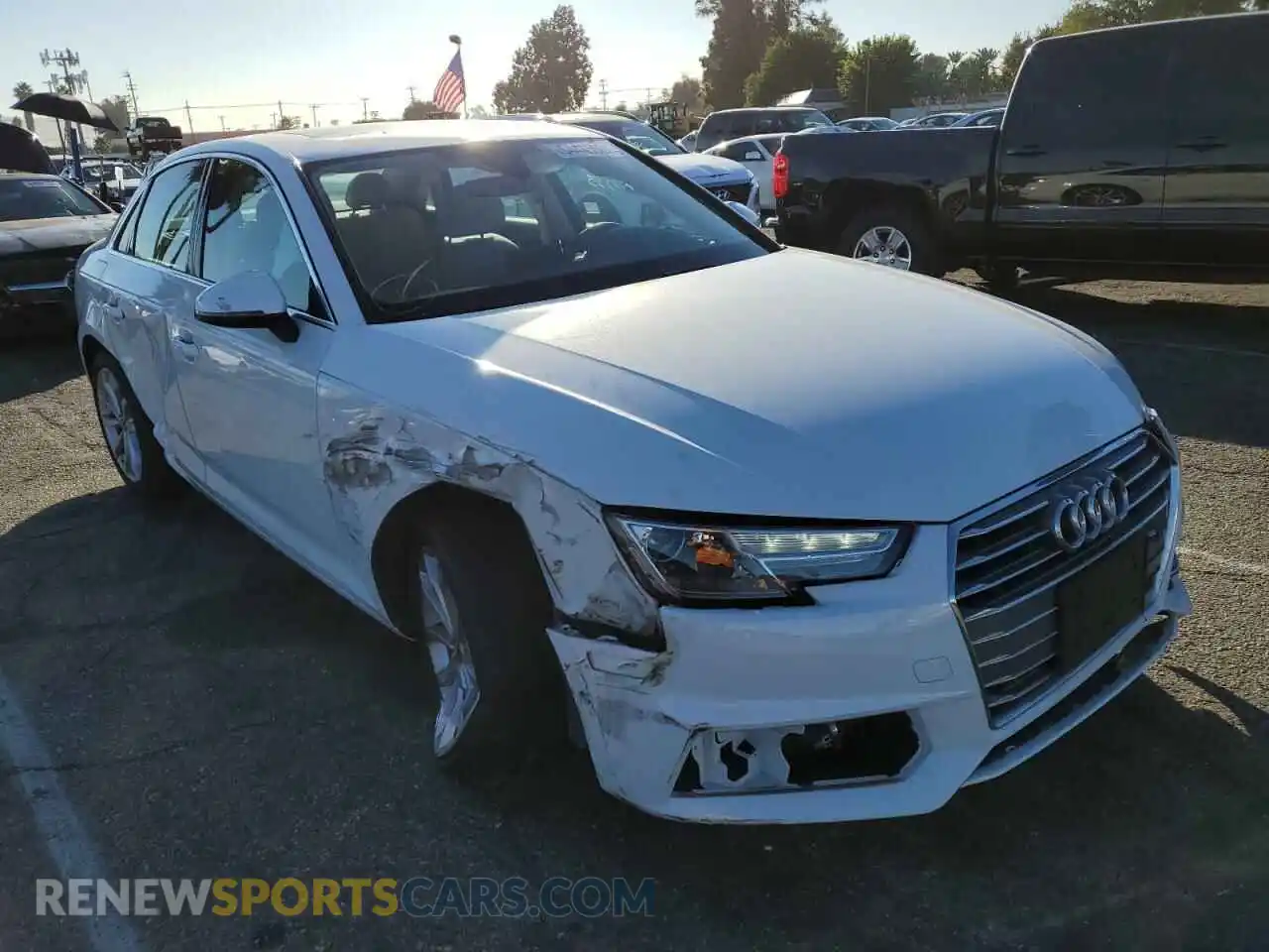 1 Photograph of a damaged car WAUGMAF43KN001679 AUDI A4 2019