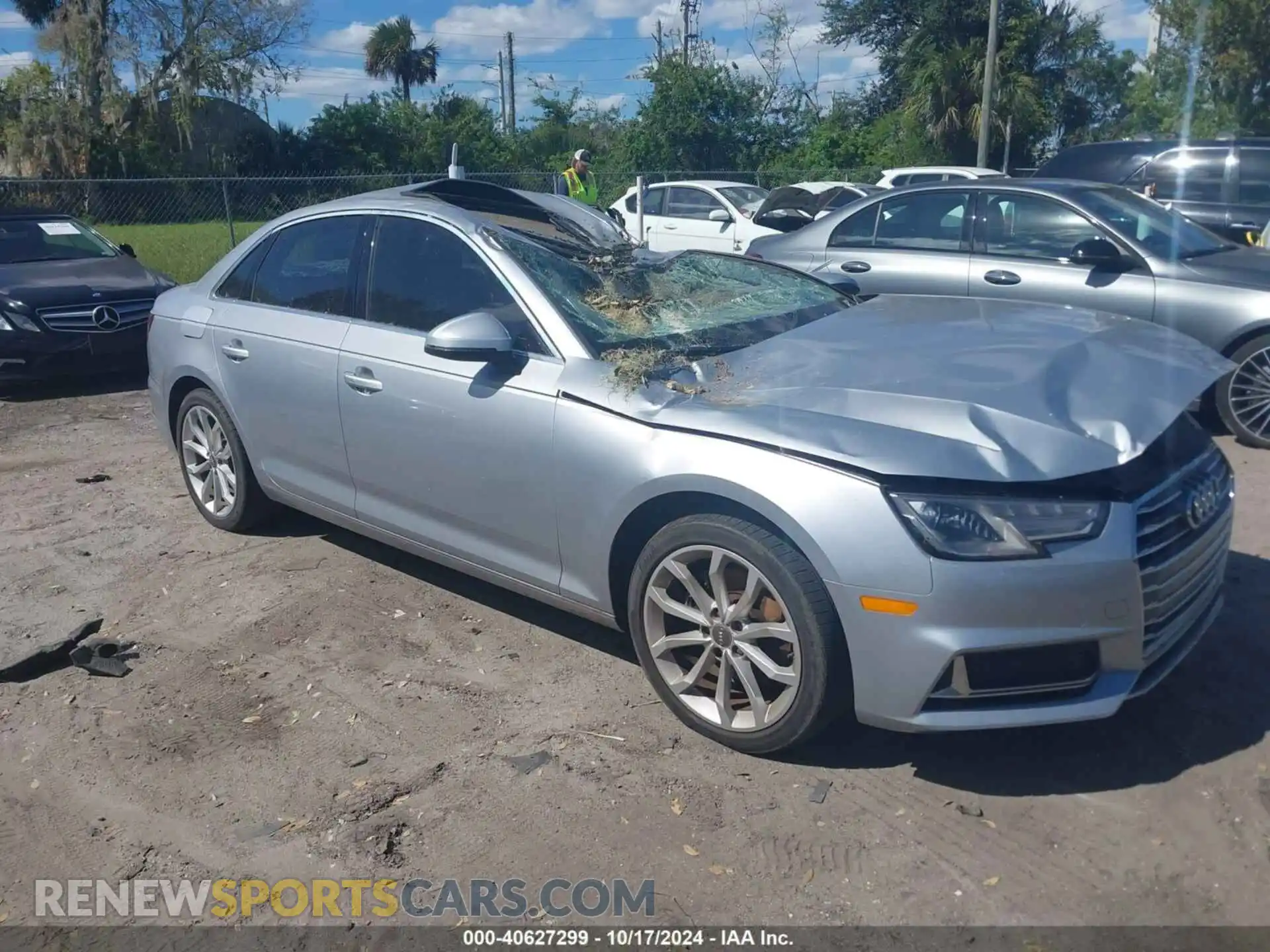 1 Photograph of a damaged car WAUGMAF43KN004954 AUDI A4 2019