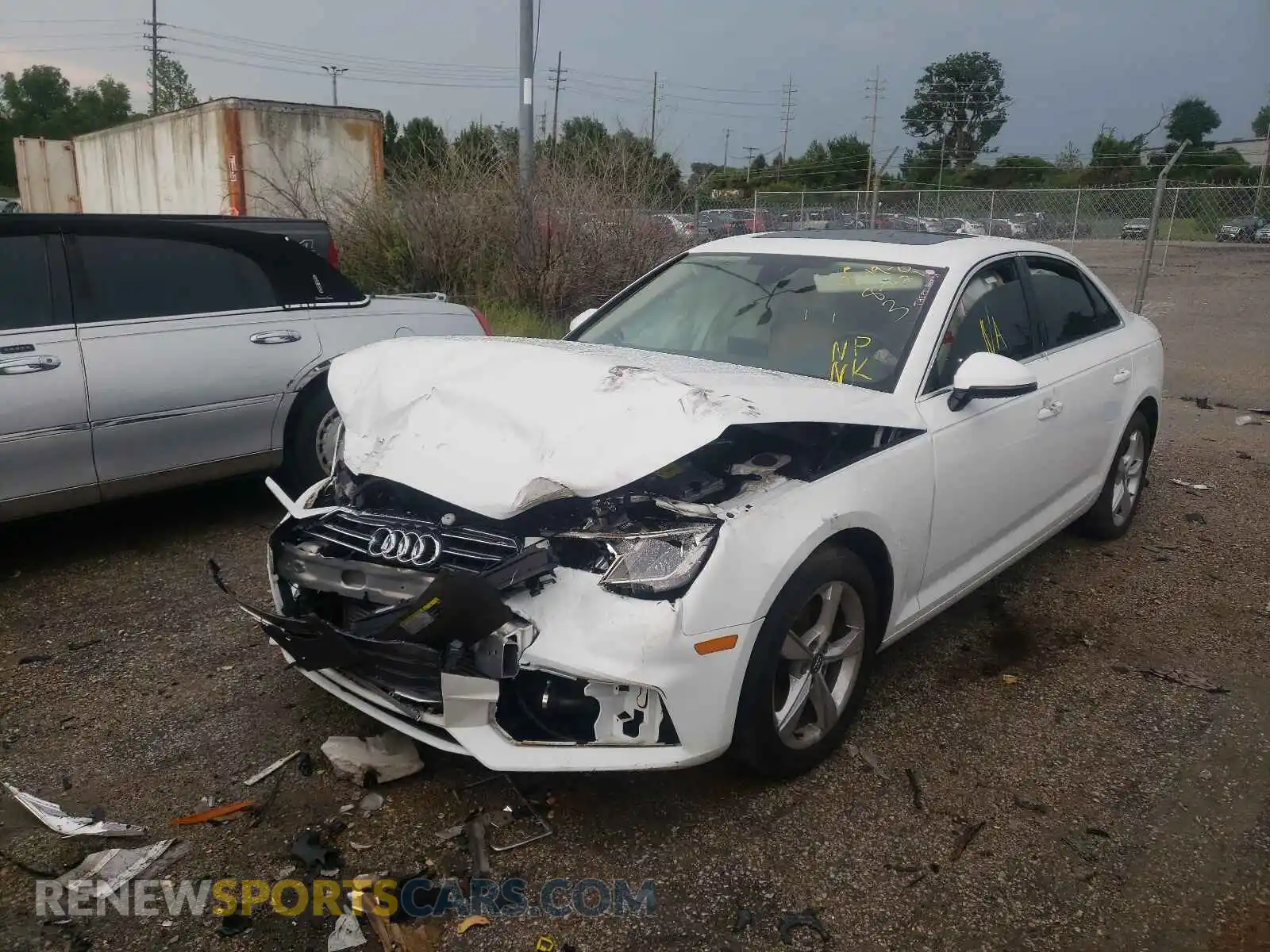 2 Photograph of a damaged car WAUGMAF44KA020586 AUDI A4 2019