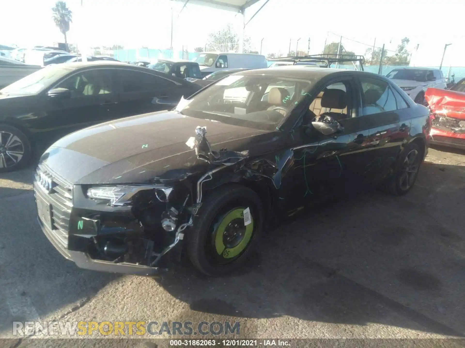 2 Photograph of a damaged car WAUGMAF46KN011977 AUDI A4 2019
