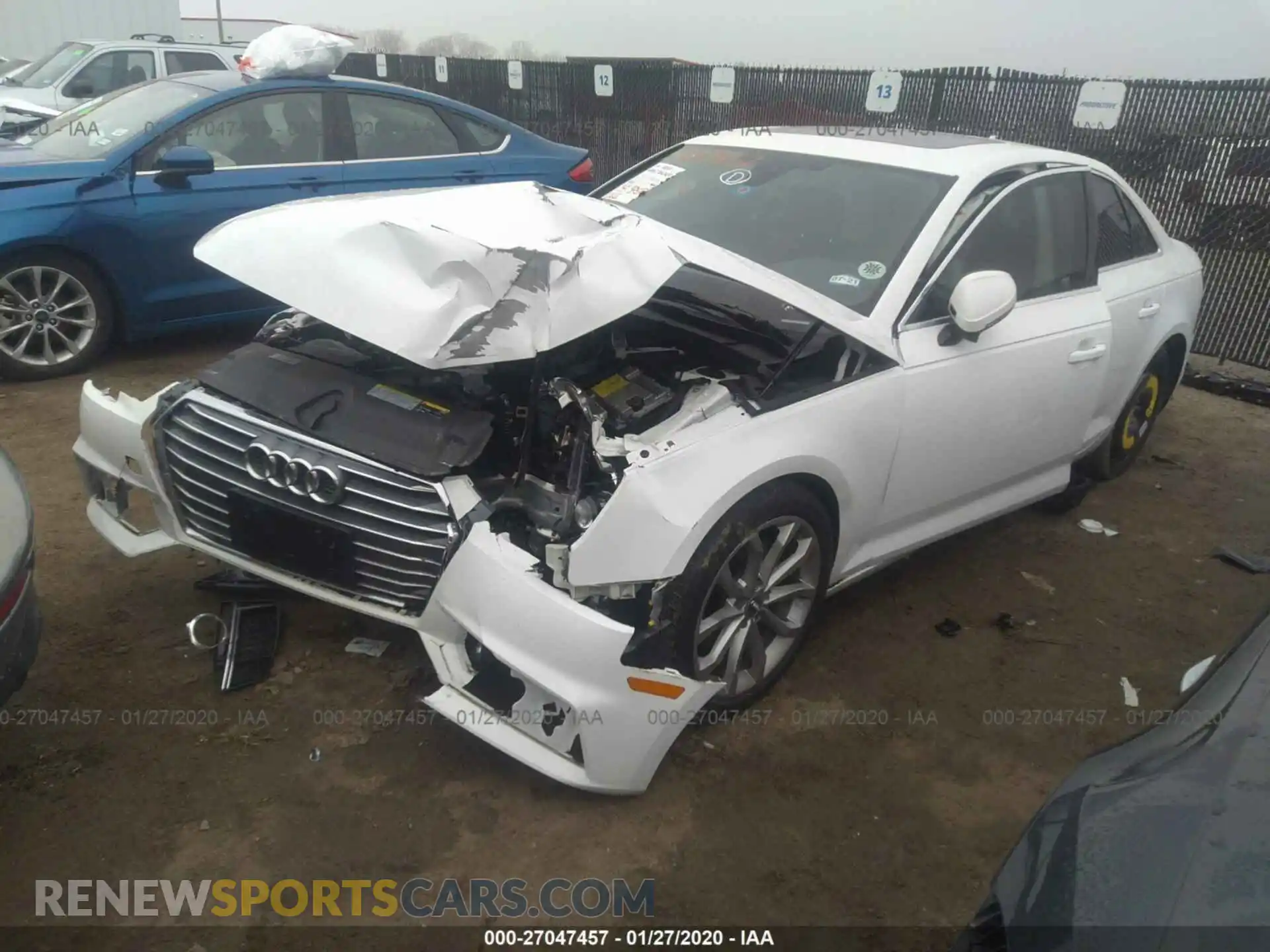 2 Photograph of a damaged car WAUGMAF47KA039746 AUDI A4 2019