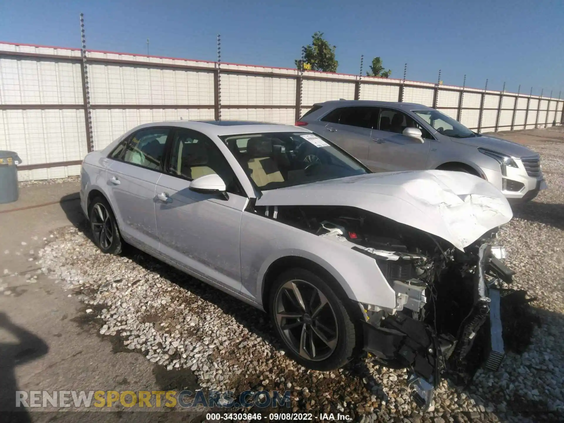 1 Photograph of a damaged car WAUGMAF47KN013530 AUDI A4 2019