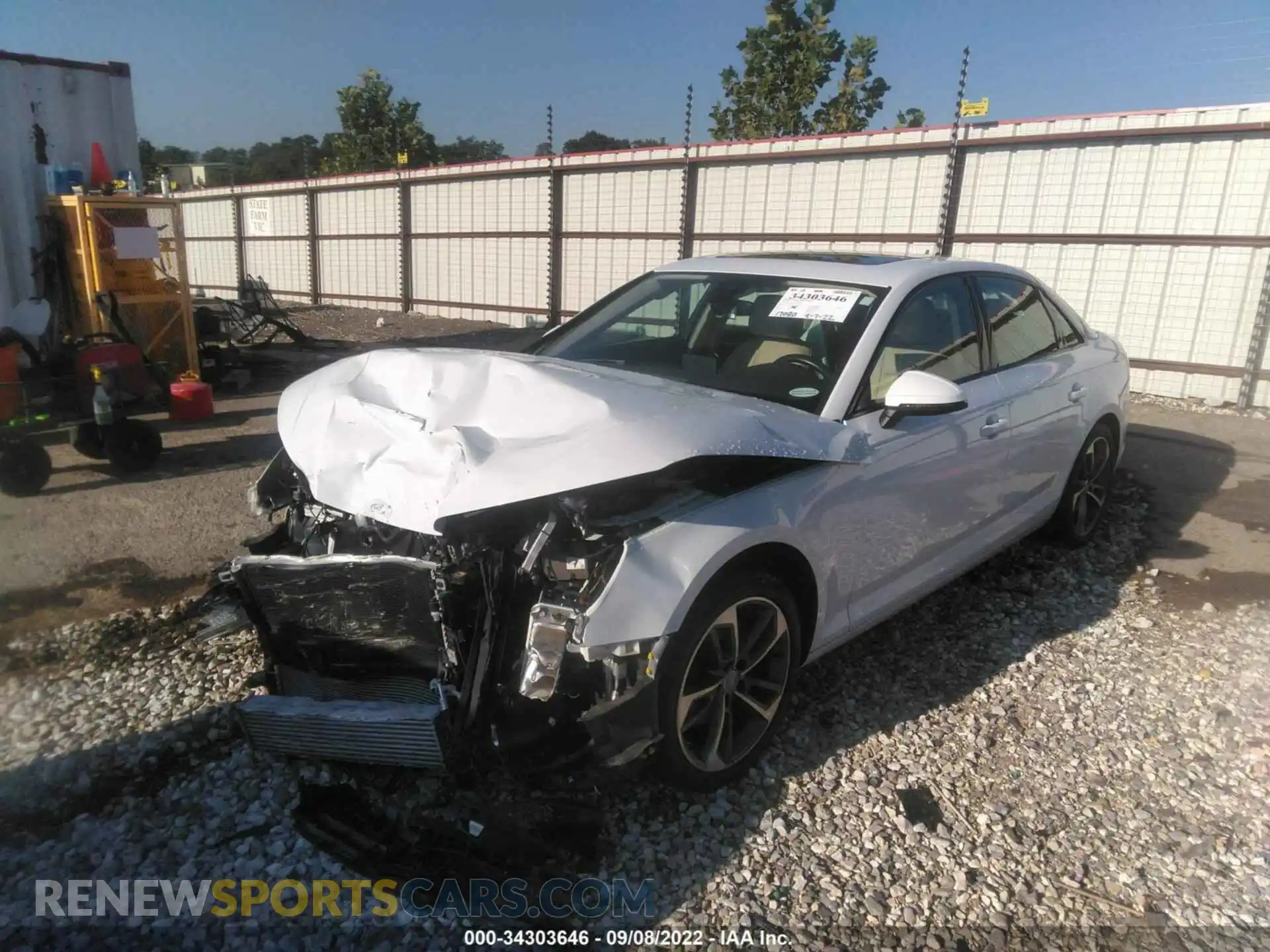 2 Photograph of a damaged car WAUGMAF47KN013530 AUDI A4 2019