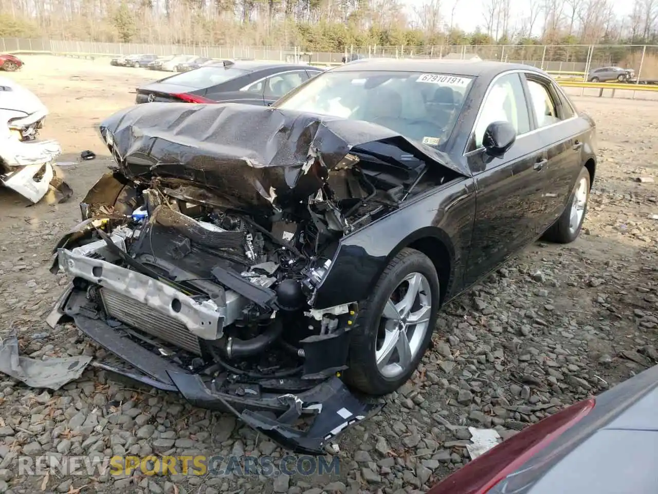 2 Photograph of a damaged car WAUGMAF48KA018582 AUDI A4 2019
