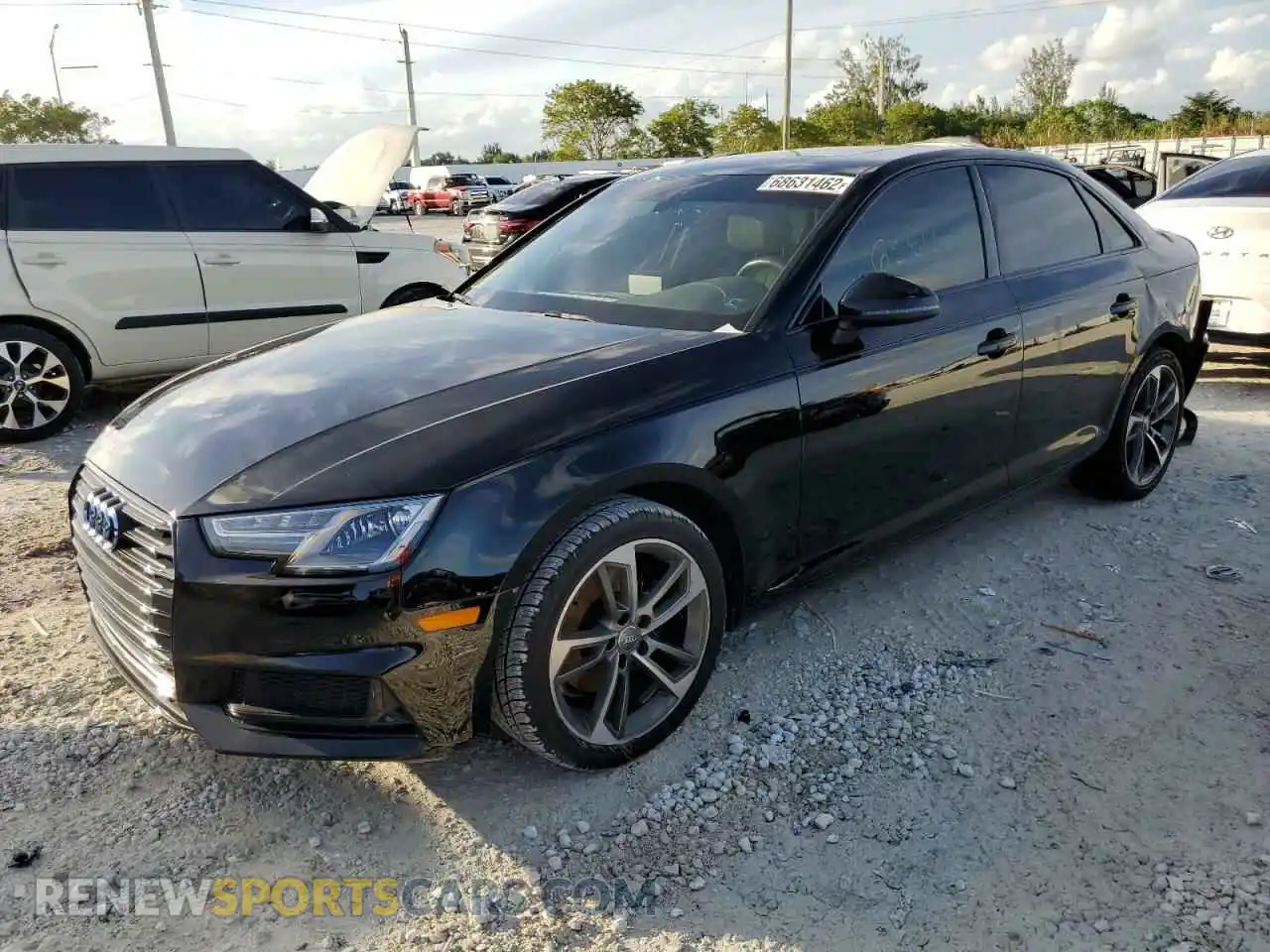 1 Photograph of a damaged car WAUGMAF48KN018820 AUDI A4 2019
