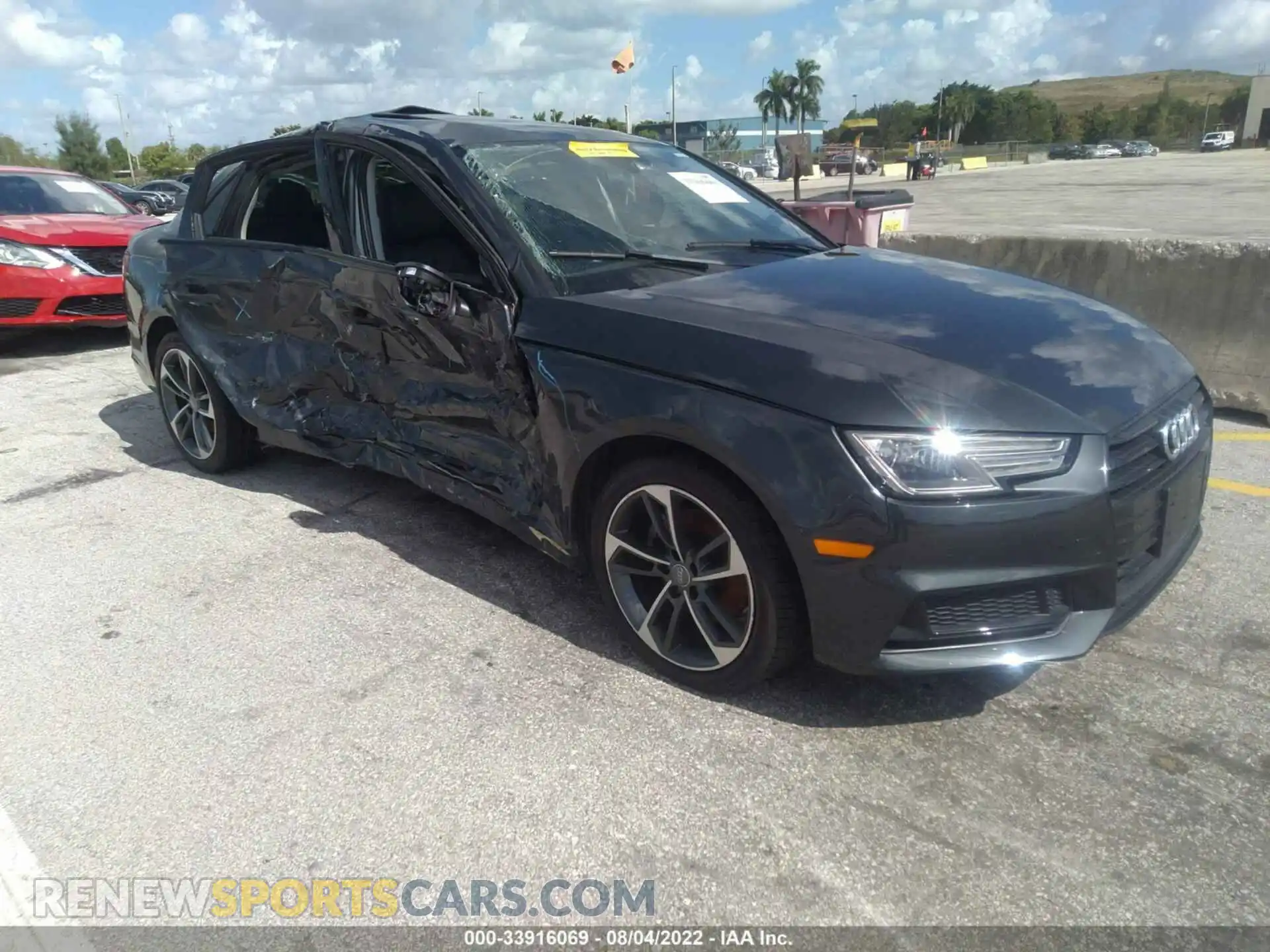 1 Photograph of a damaged car WAUGMAF48KN020440 AUDI A4 2019