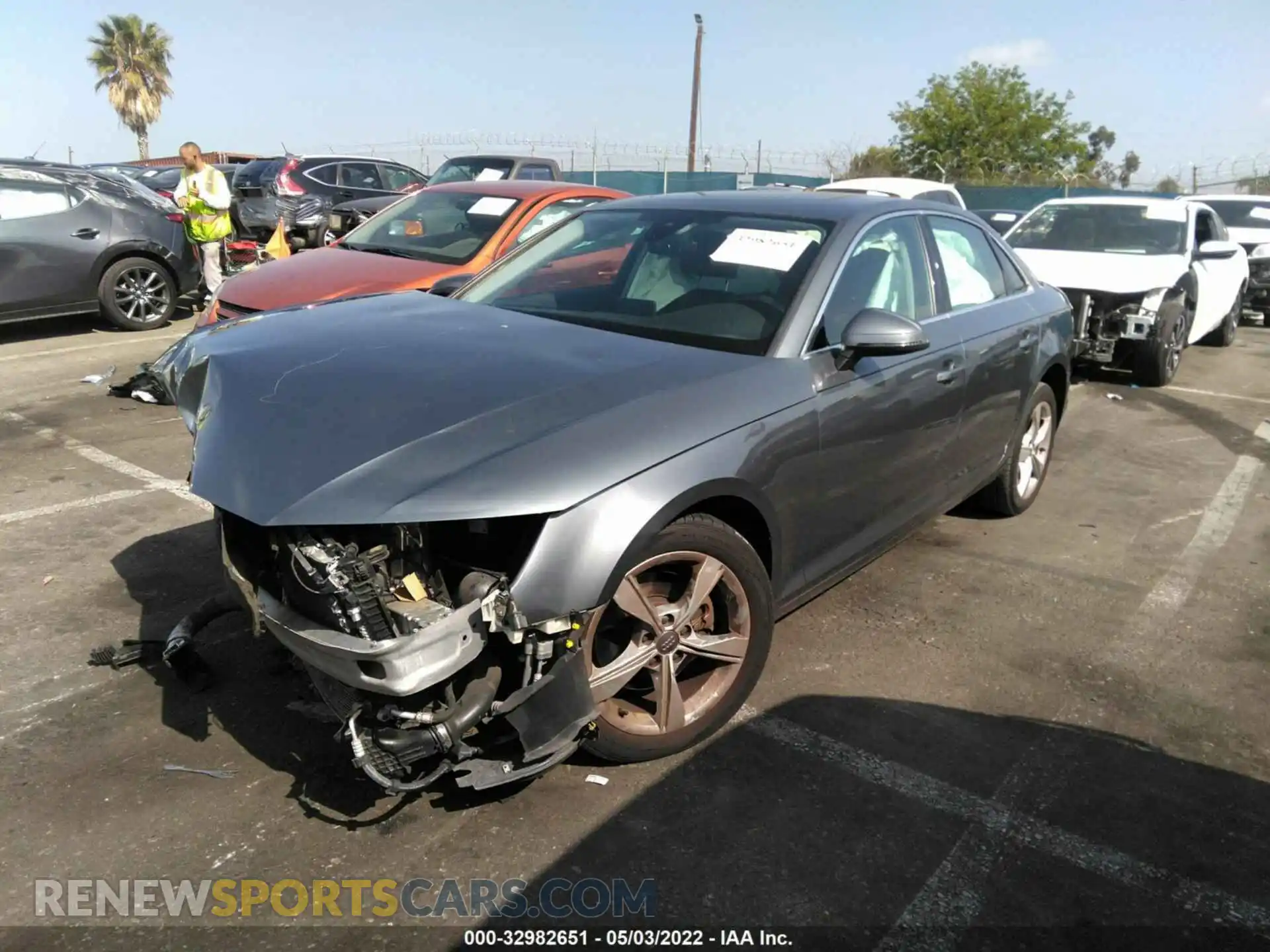 2 Photograph of a damaged car WAUGMAF4XKN006734 AUDI A4 2019