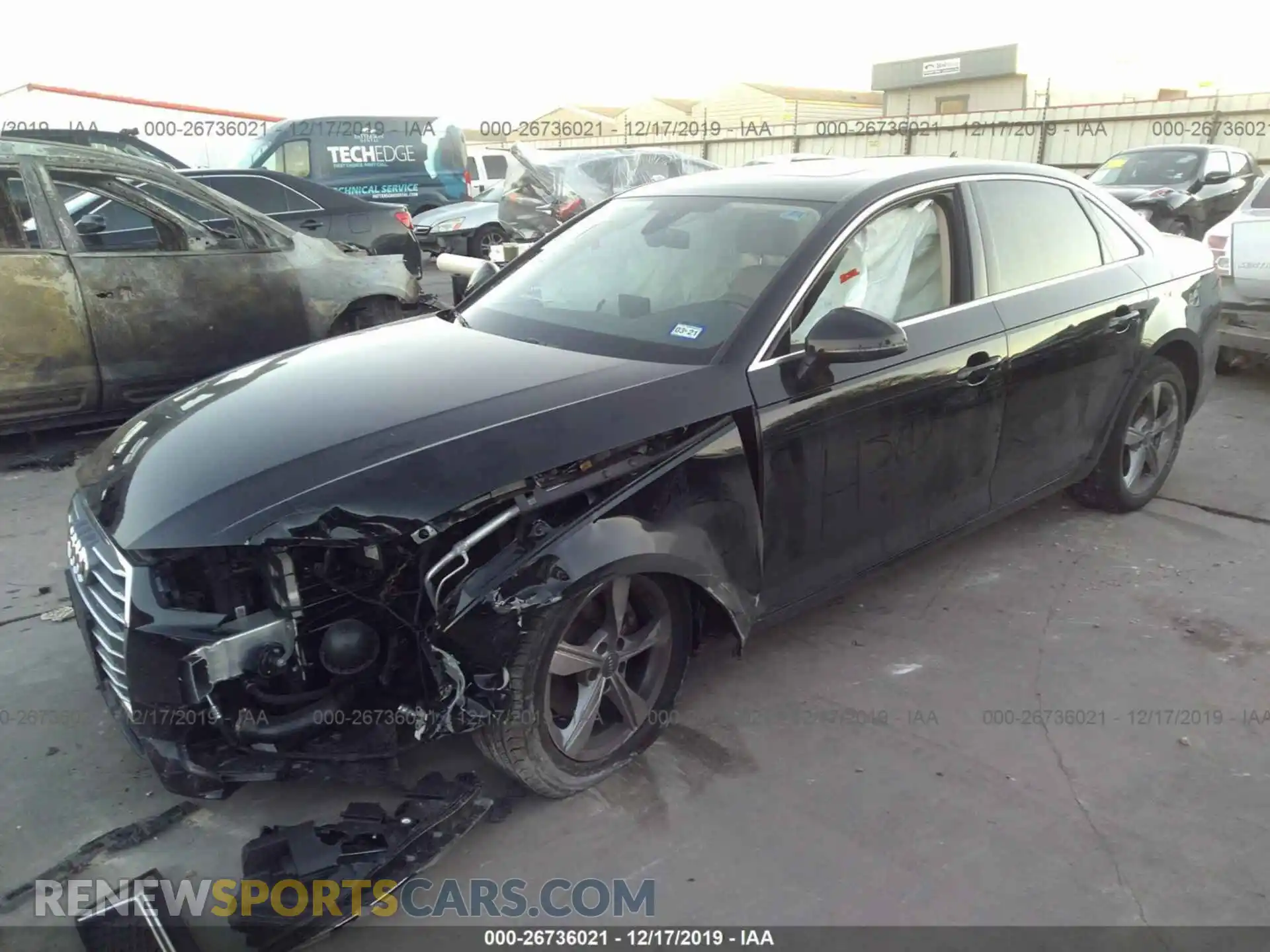 2 Photograph of a damaged car WAUGMAF4XKN007317 AUDI A4 2019