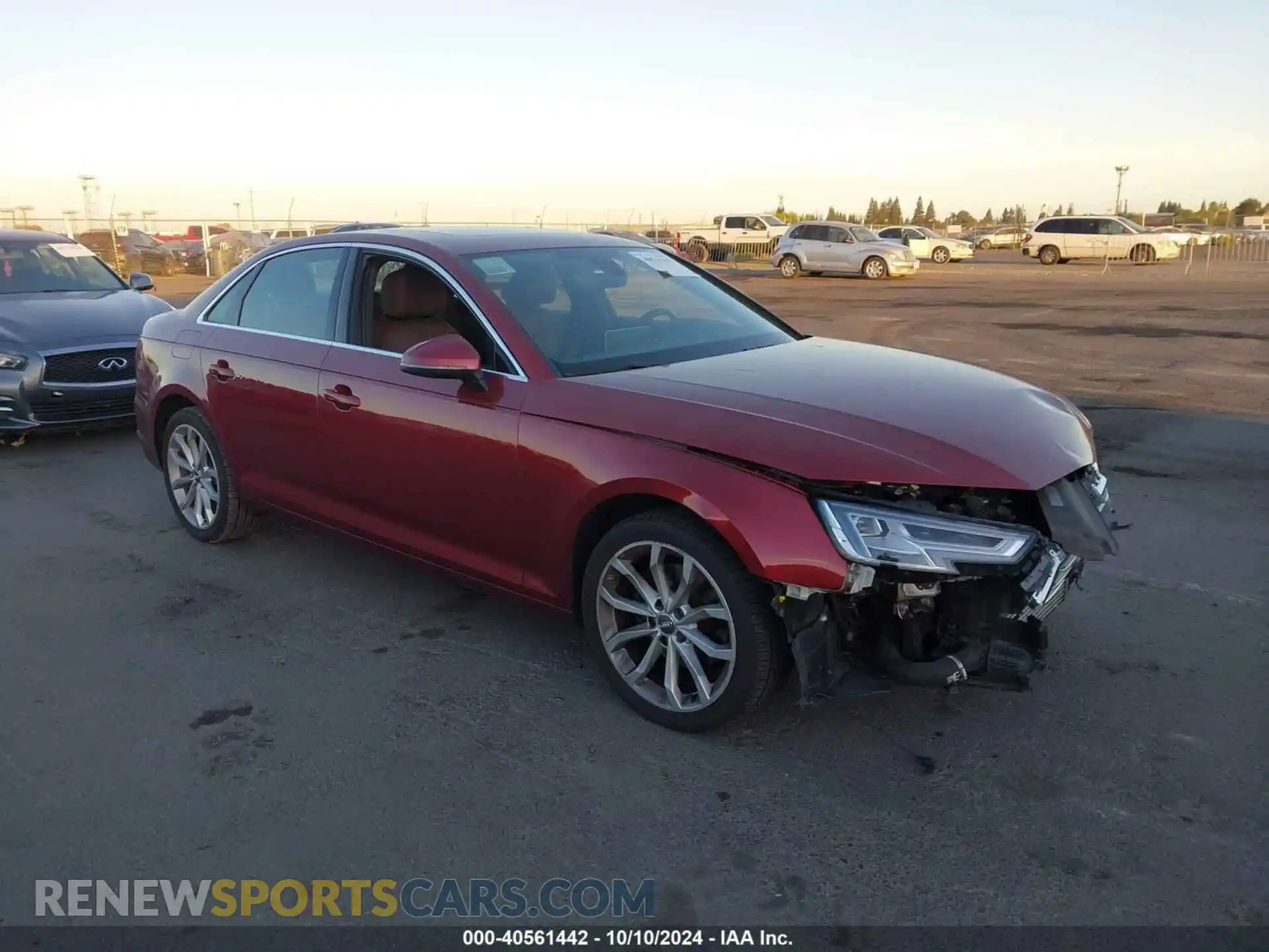 1 Photograph of a damaged car WAUHMAF43KN004795 AUDI A4 2019