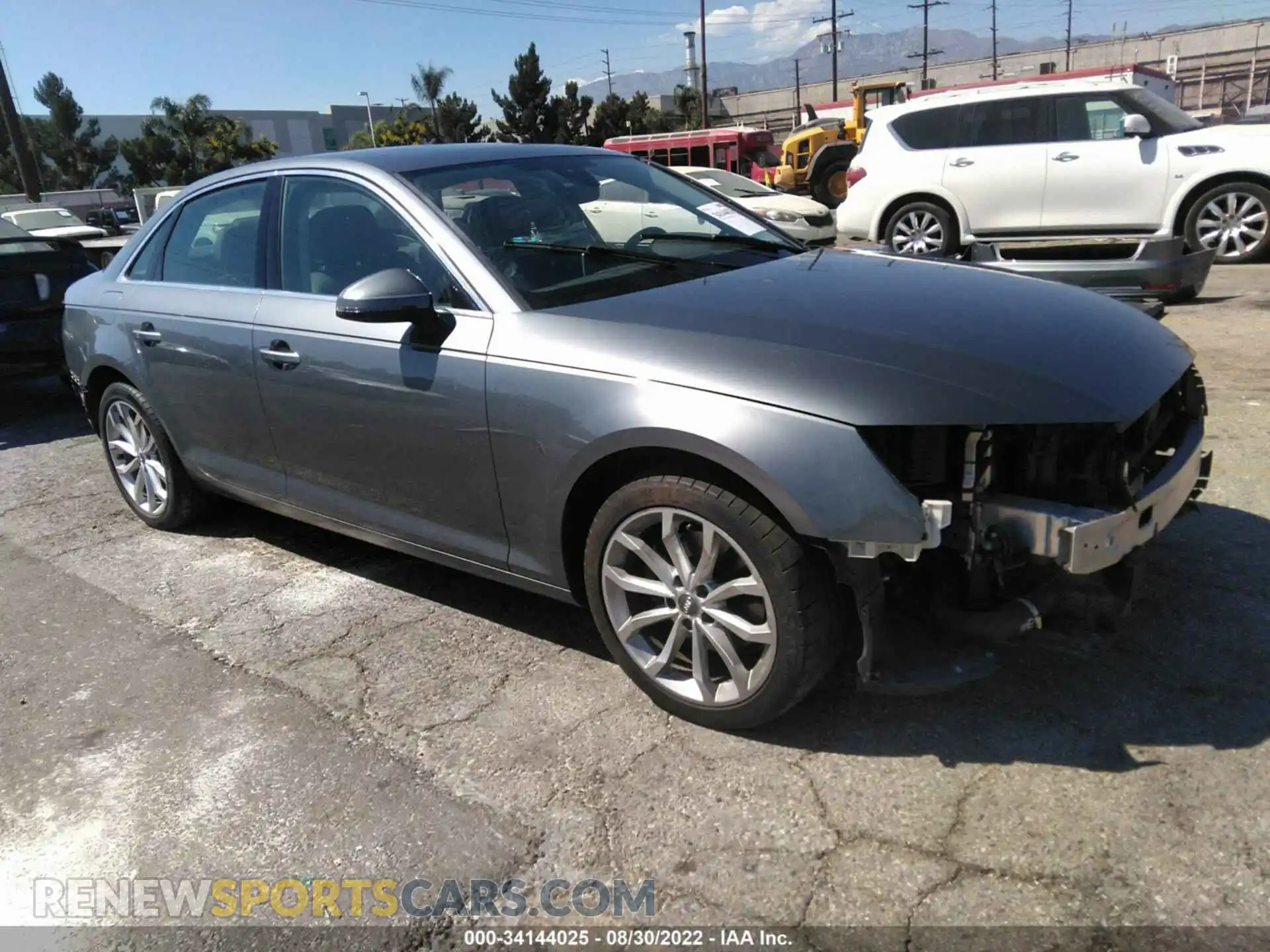 1 Photograph of a damaged car WAUHMAF46KN008145 AUDI A4 2019