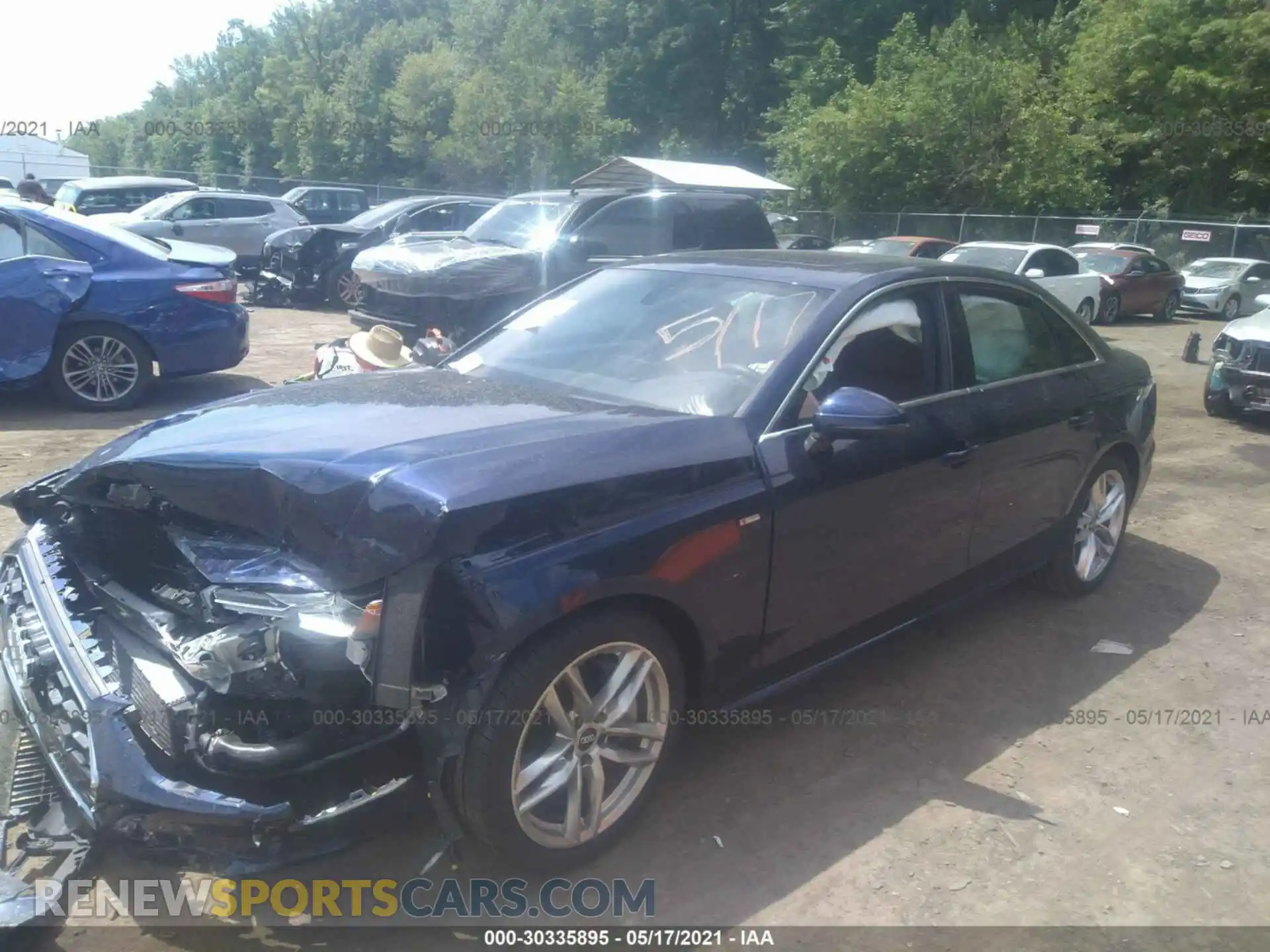 2 Photograph of a damaged car WAUDNAF42LA058187 AUDI A4 2020