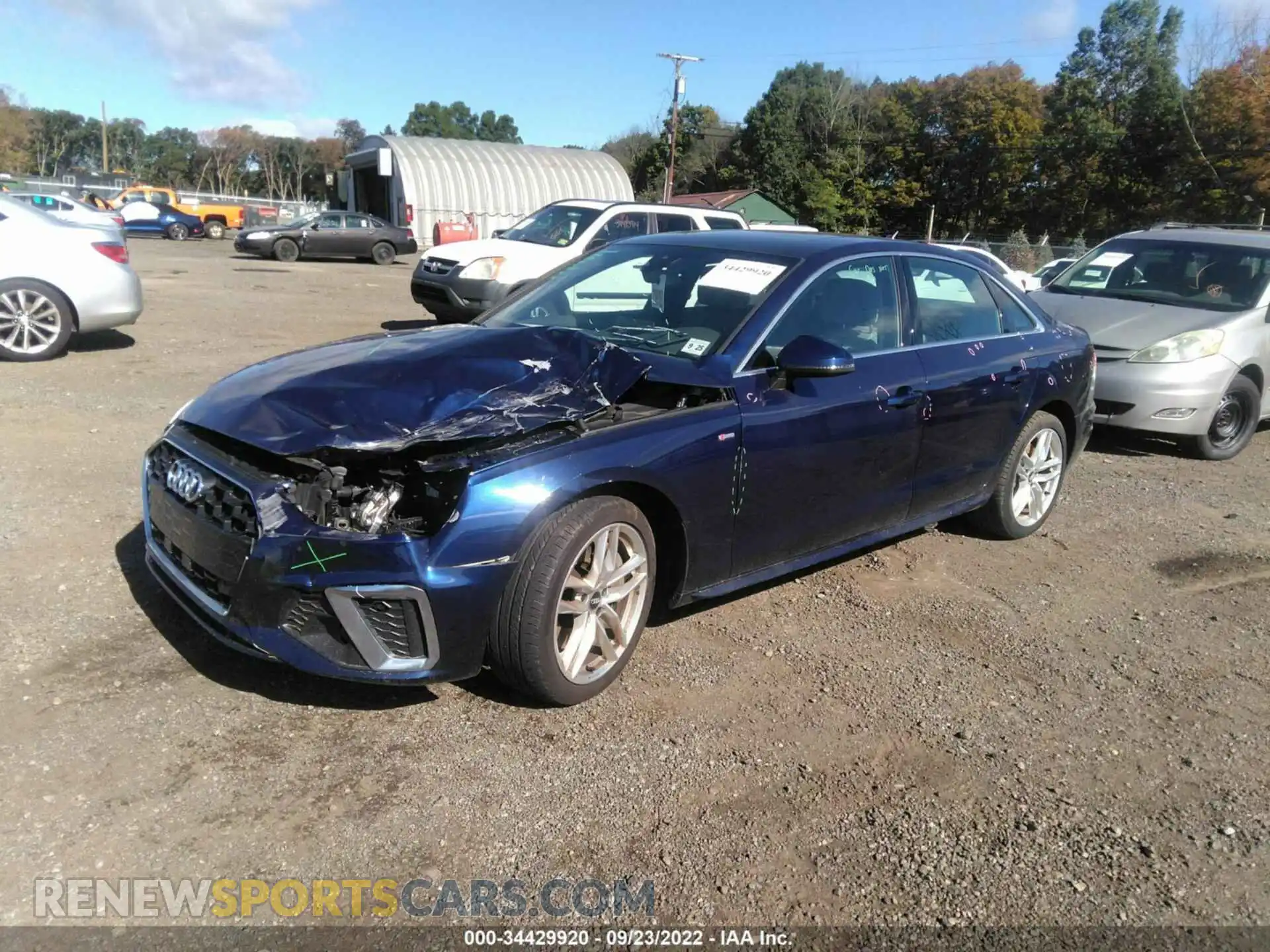 2 Photograph of a damaged car WAUDNAF46LA074781 AUDI A4 2020