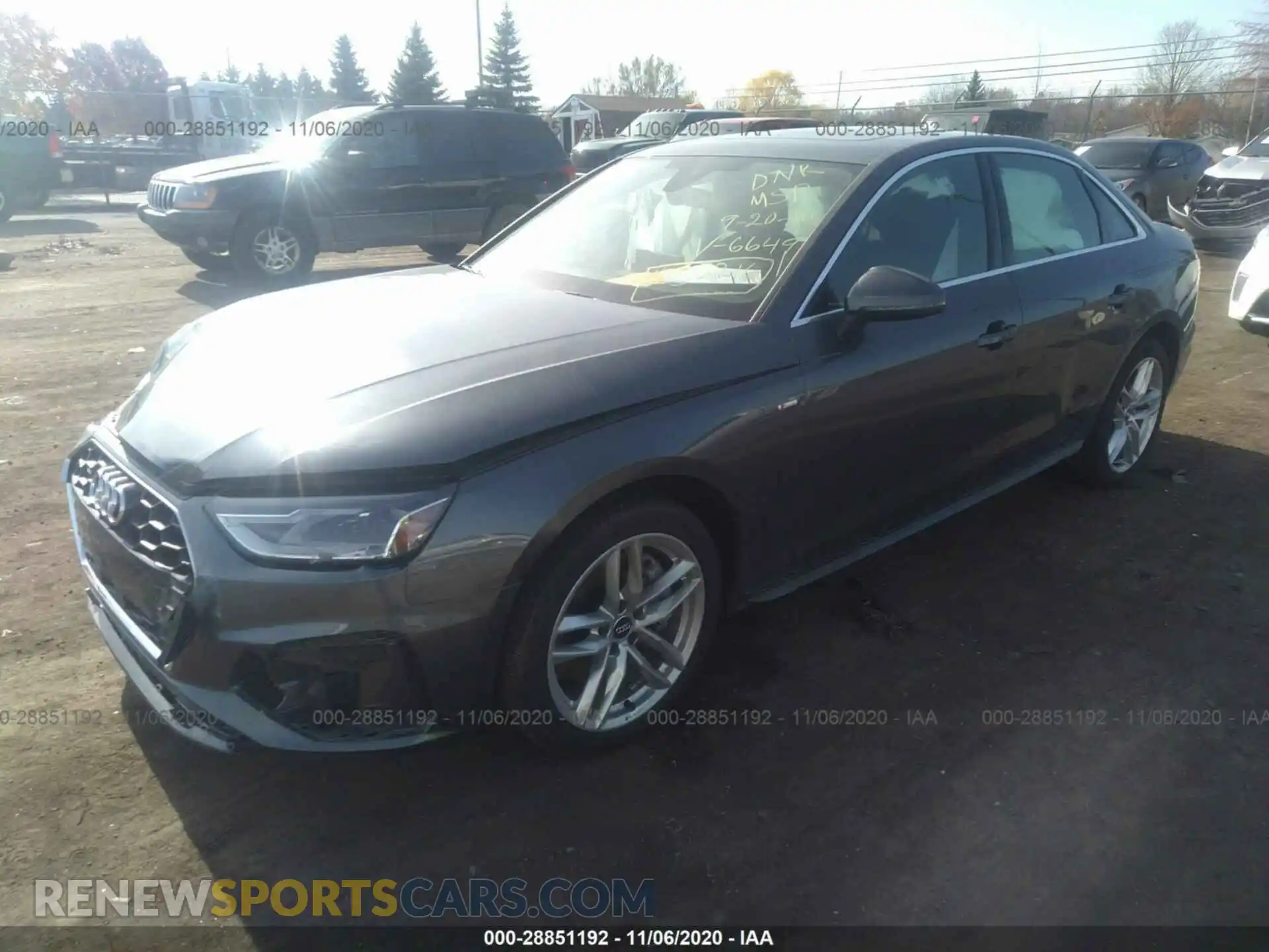 2 Photograph of a damaged car WAUDNAF46LN006649 AUDI A4 2020