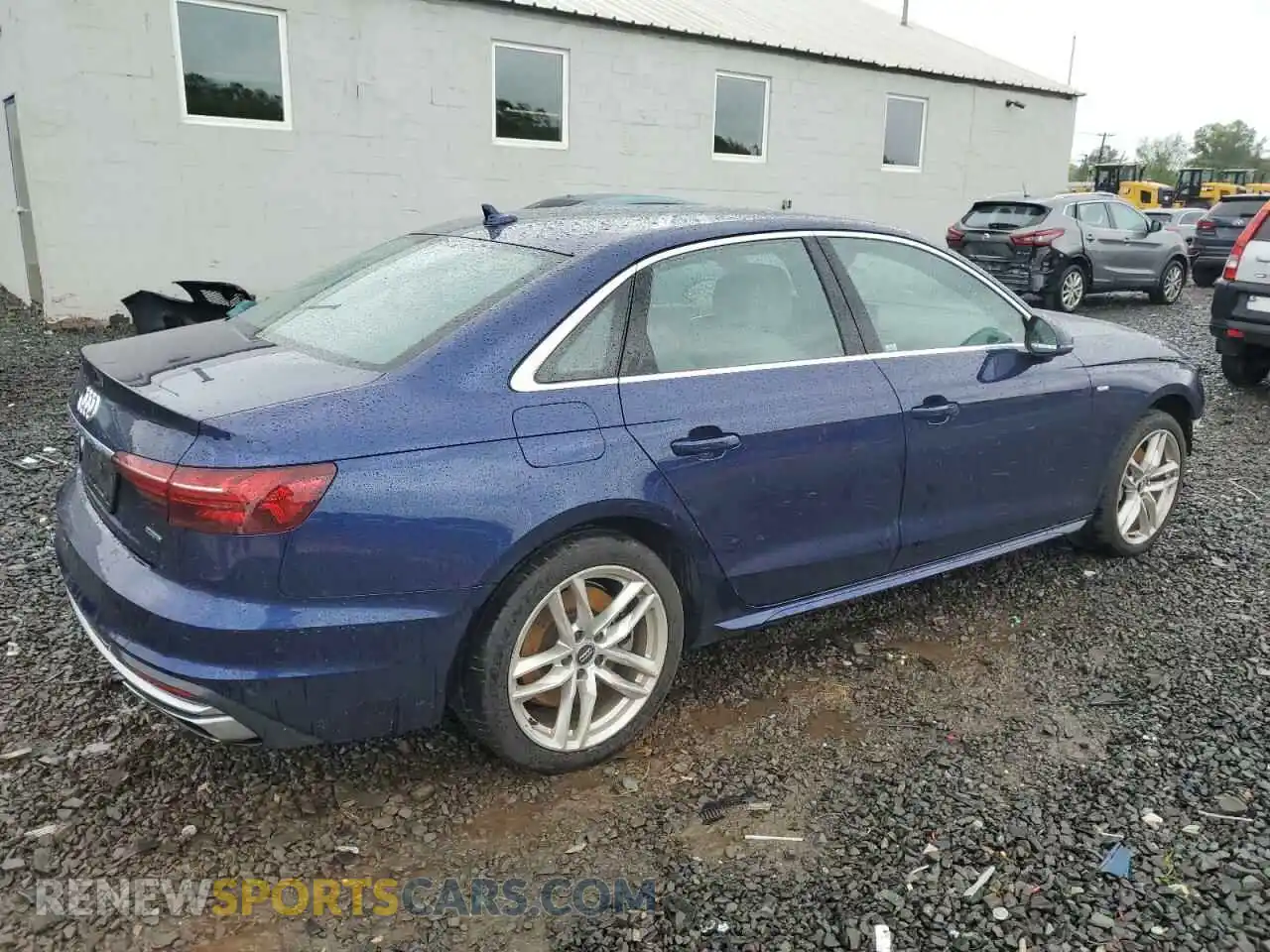 3 fotografías del automóvil dañado WAUENAF43LA068795 AUDI A4 2020