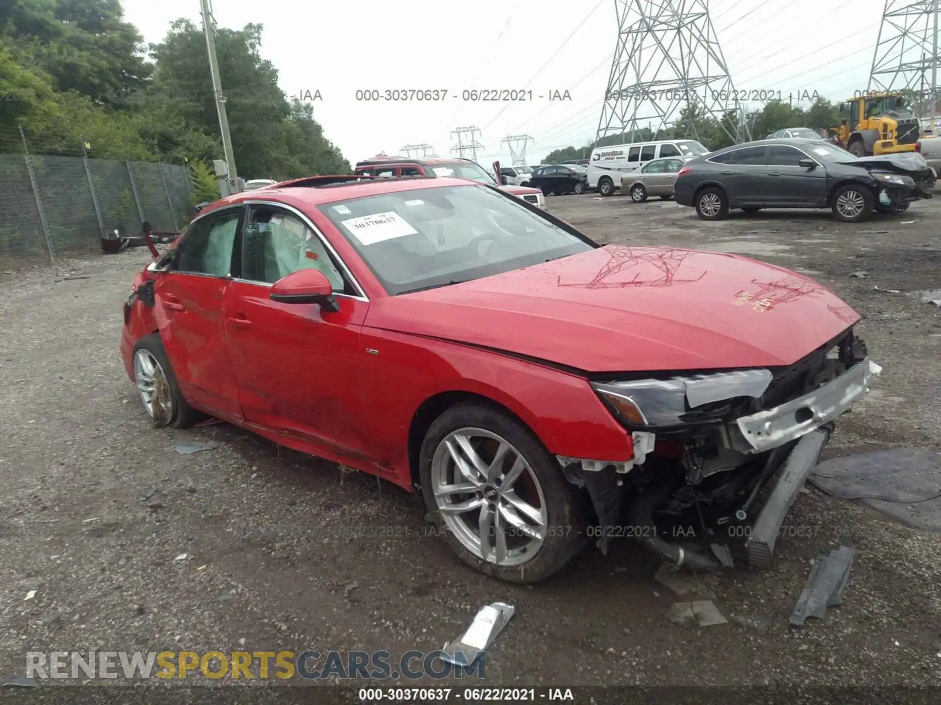 1 Photograph of a damaged car WAUENAF46LA068323 AUDI A4 2020