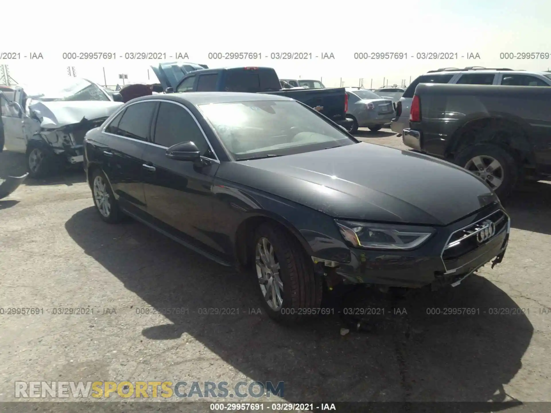 1 Photograph of a damaged car WAUGMAF42LN007653 AUDI A4 2020