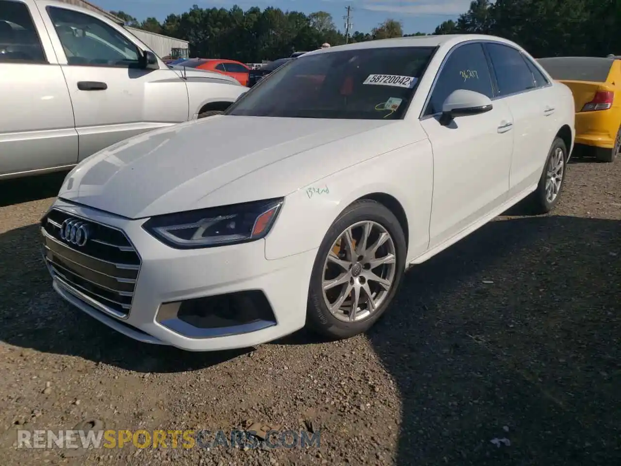 2 Photograph of a damaged car WAUGMAF46LA040419 AUDI A4 2020
