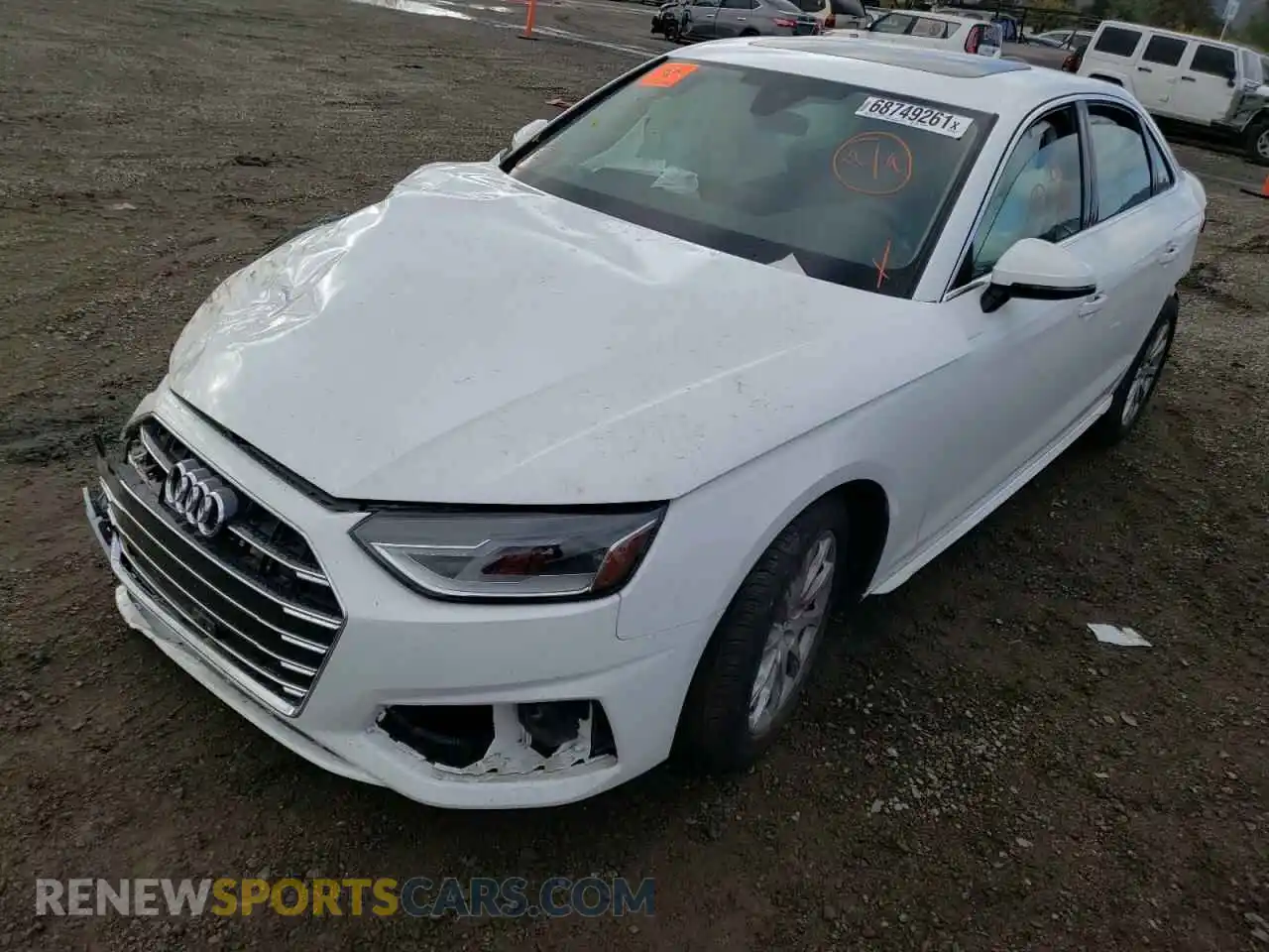2 Photograph of a damaged car WAUGMAF48LN010458 AUDI A4 2020