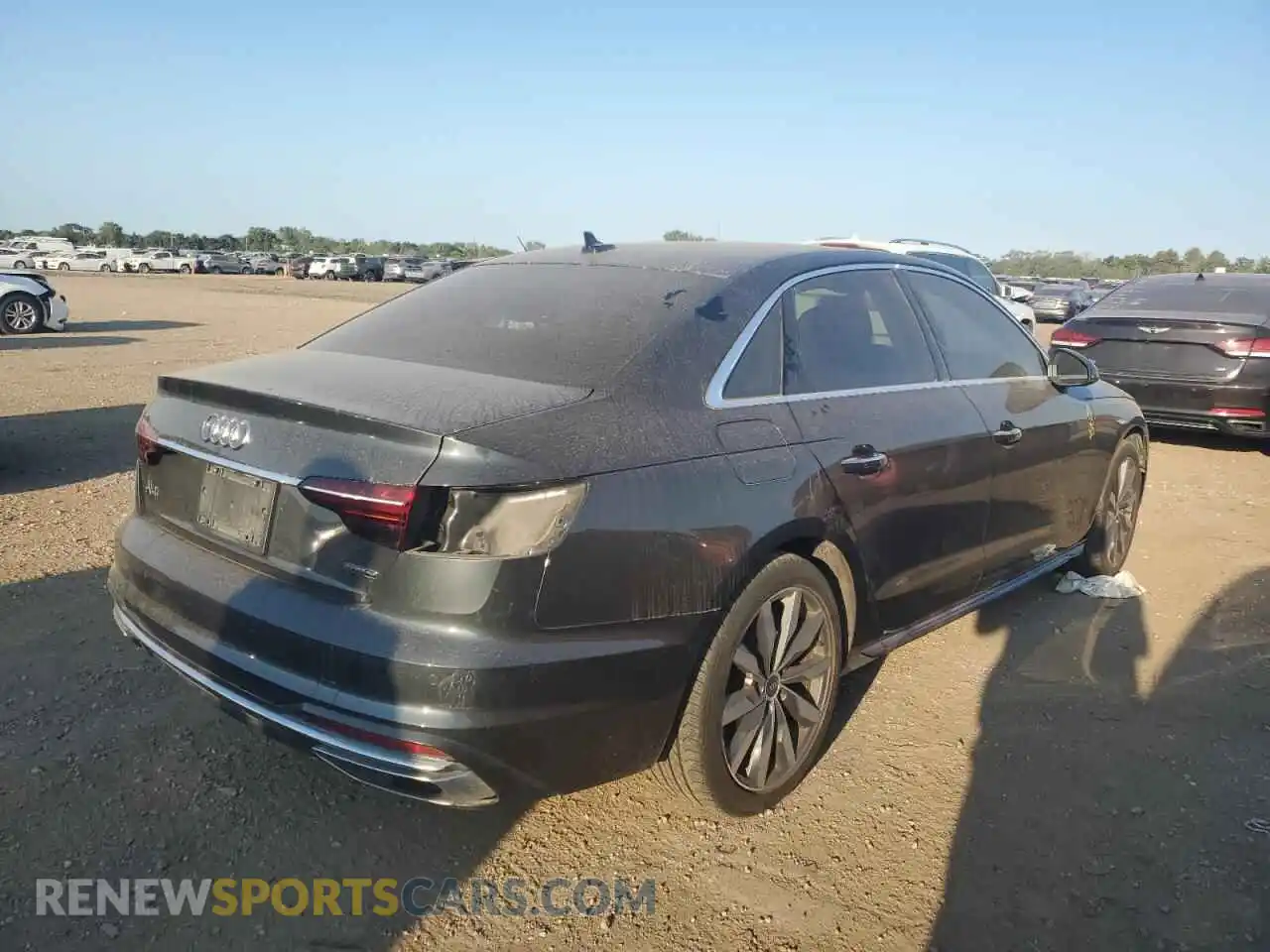3 fotografías del automóvil dañado WAUABAF40MA055768 AUDI A4 2021