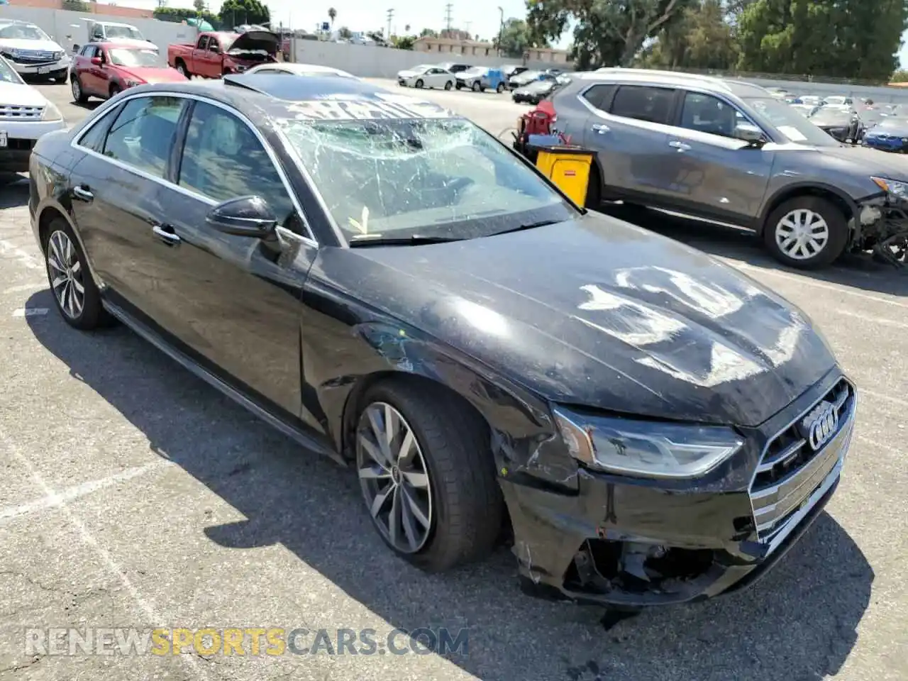 1 Photograph of a damaged car WAUABAF41MN013070 AUDI A4 2021