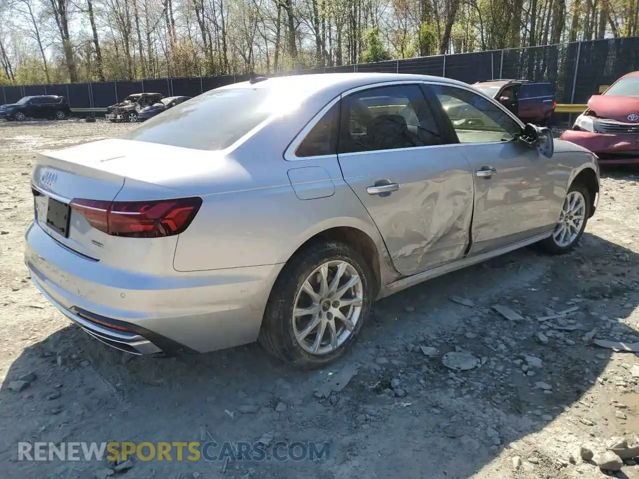 3 Photograph of a damaged car WAUABAF43MA073939 AUDI A4 2021