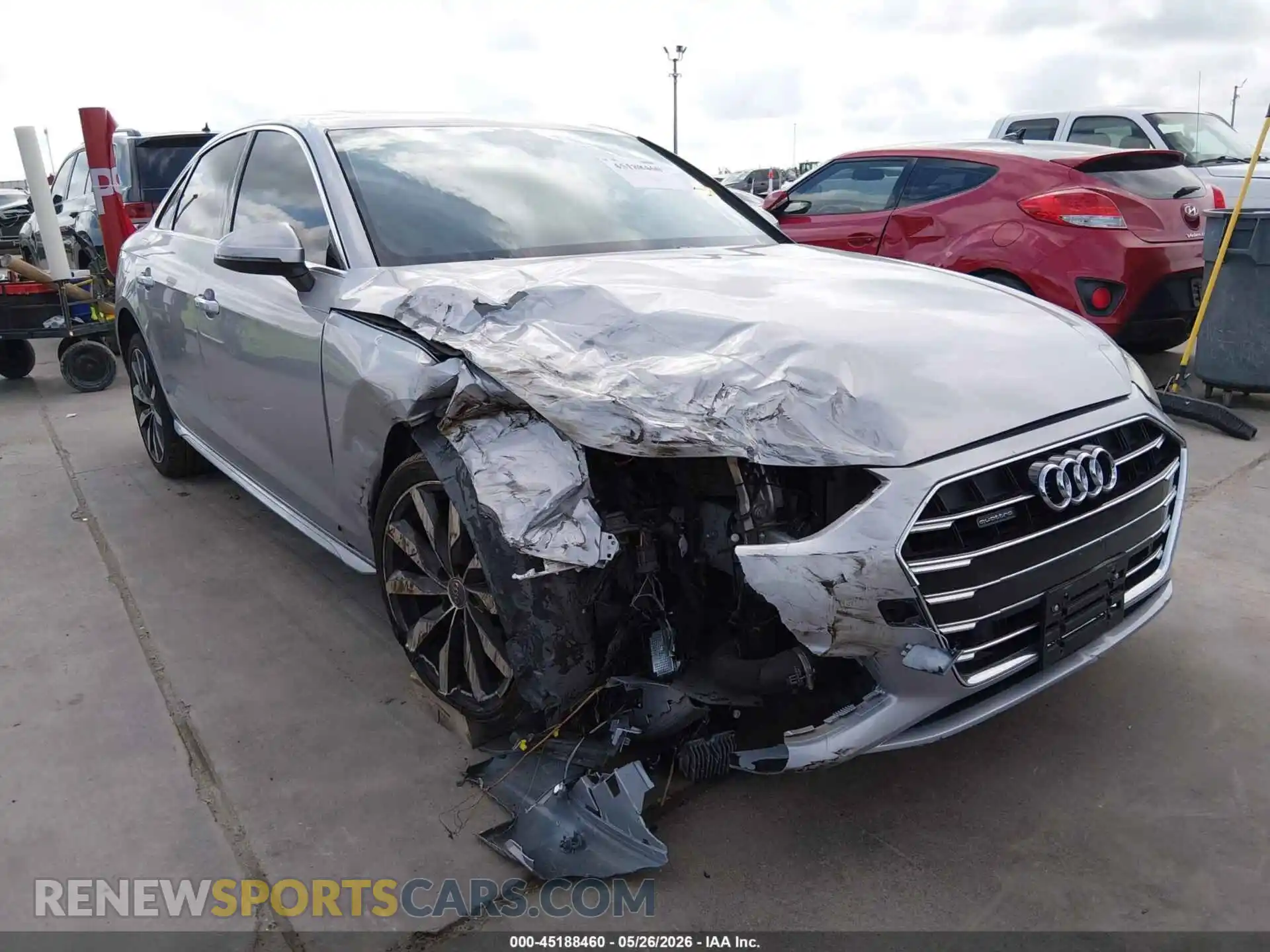 1 fotografías del automóvil dañado WAUABAF44MN002872 AUDI A4 2021