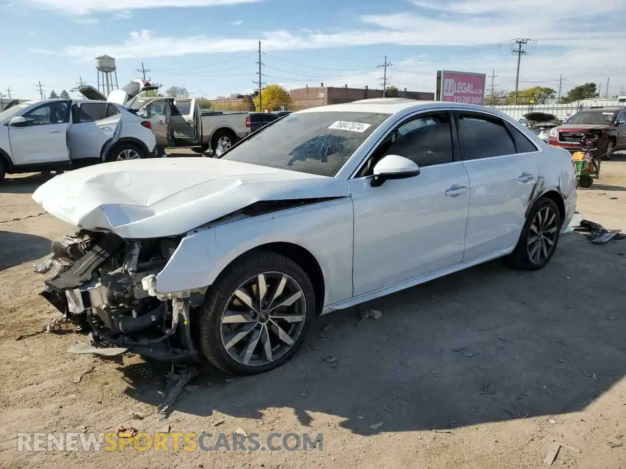 1 Photograph of a damaged car WAUABAF45MA066409 AUDI A4 2021
