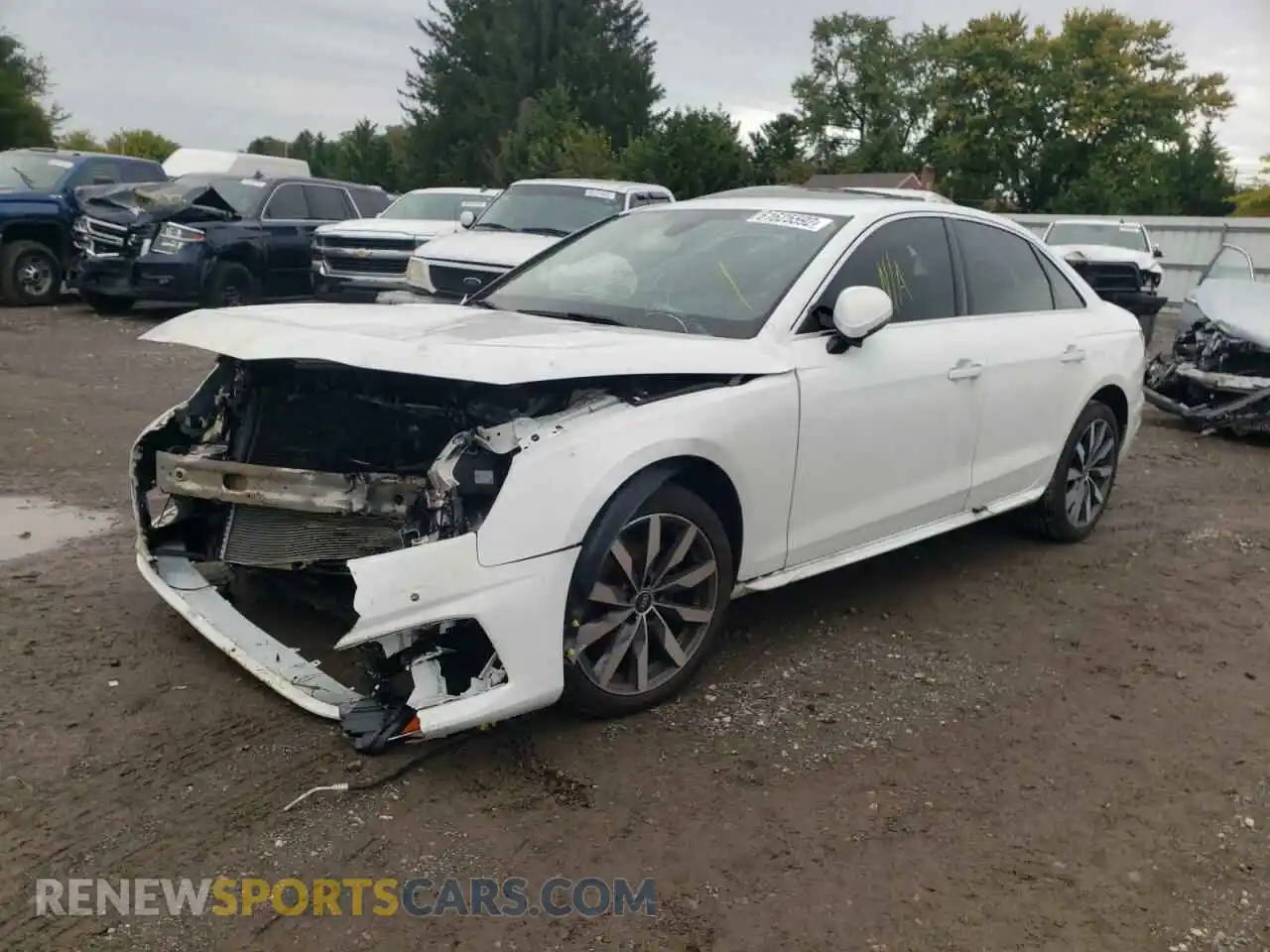 2 Photograph of a damaged car WAUABAF46MN010553 AUDI A4 2021