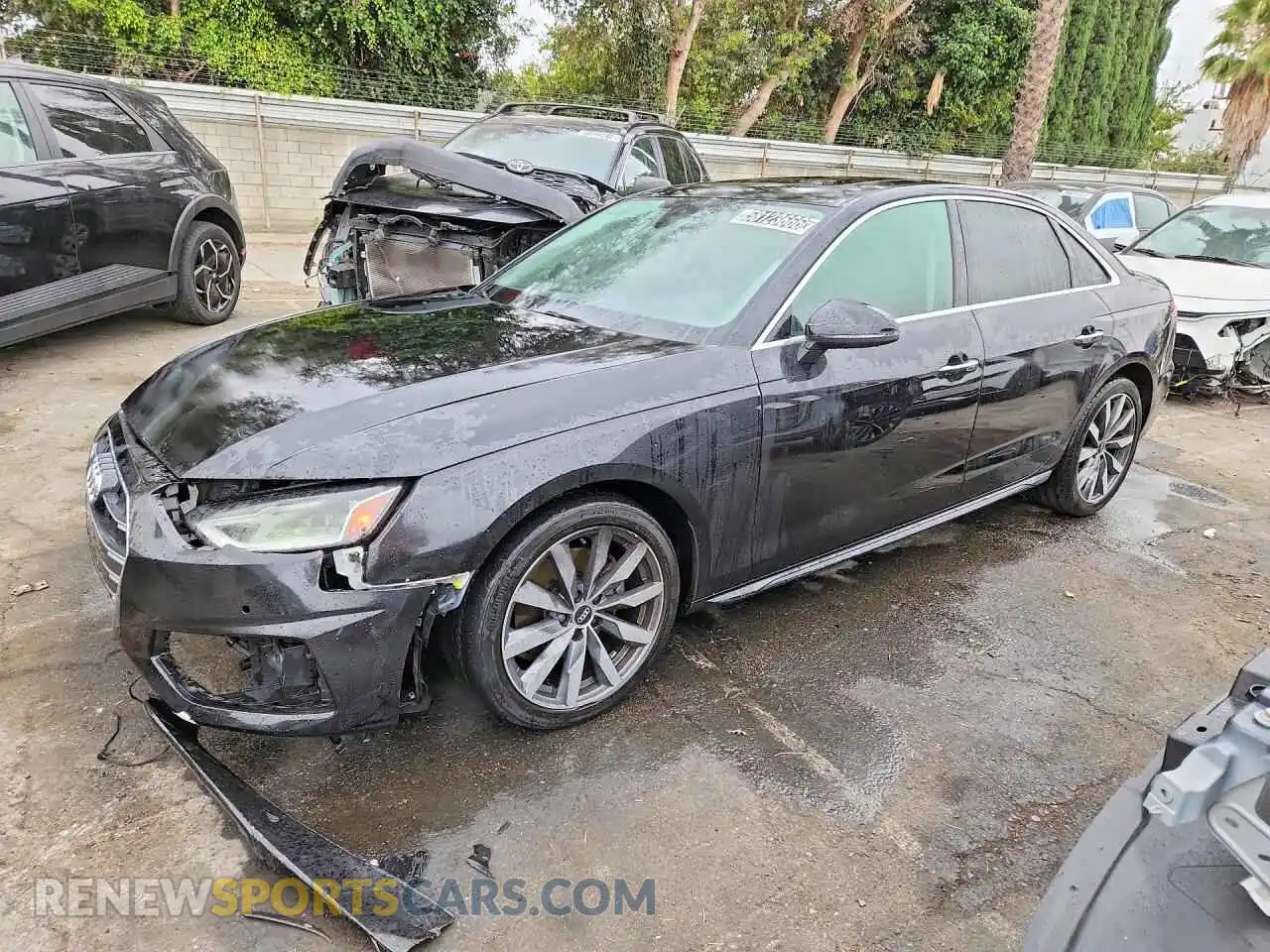 1 Фотография поврежденного автомобиля WAUABAF48MA042685 AUDI A4 2021