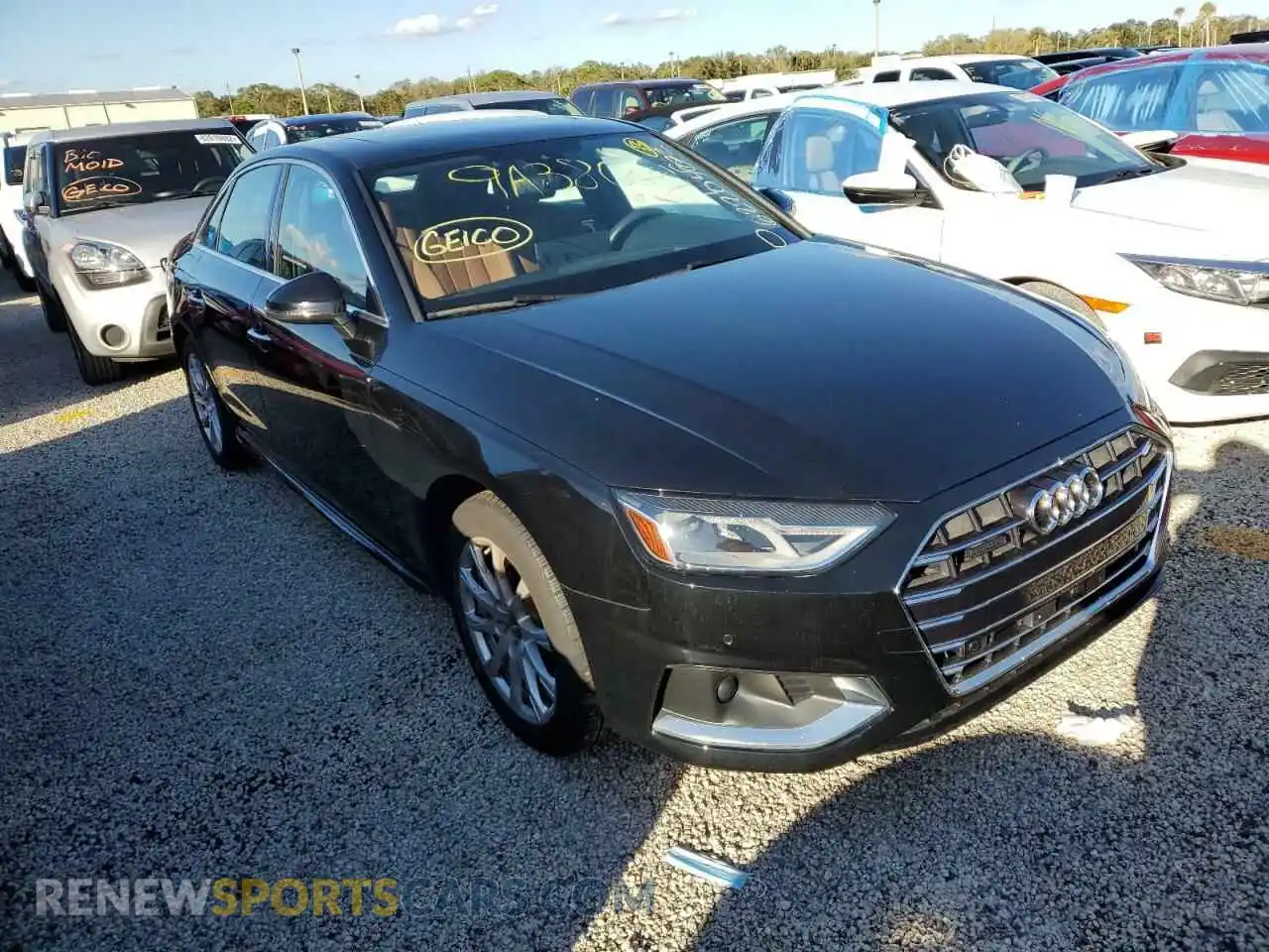 1 Фотография поврежденного автомобиля WAUABAF49MA030190 AUDI A4 2021