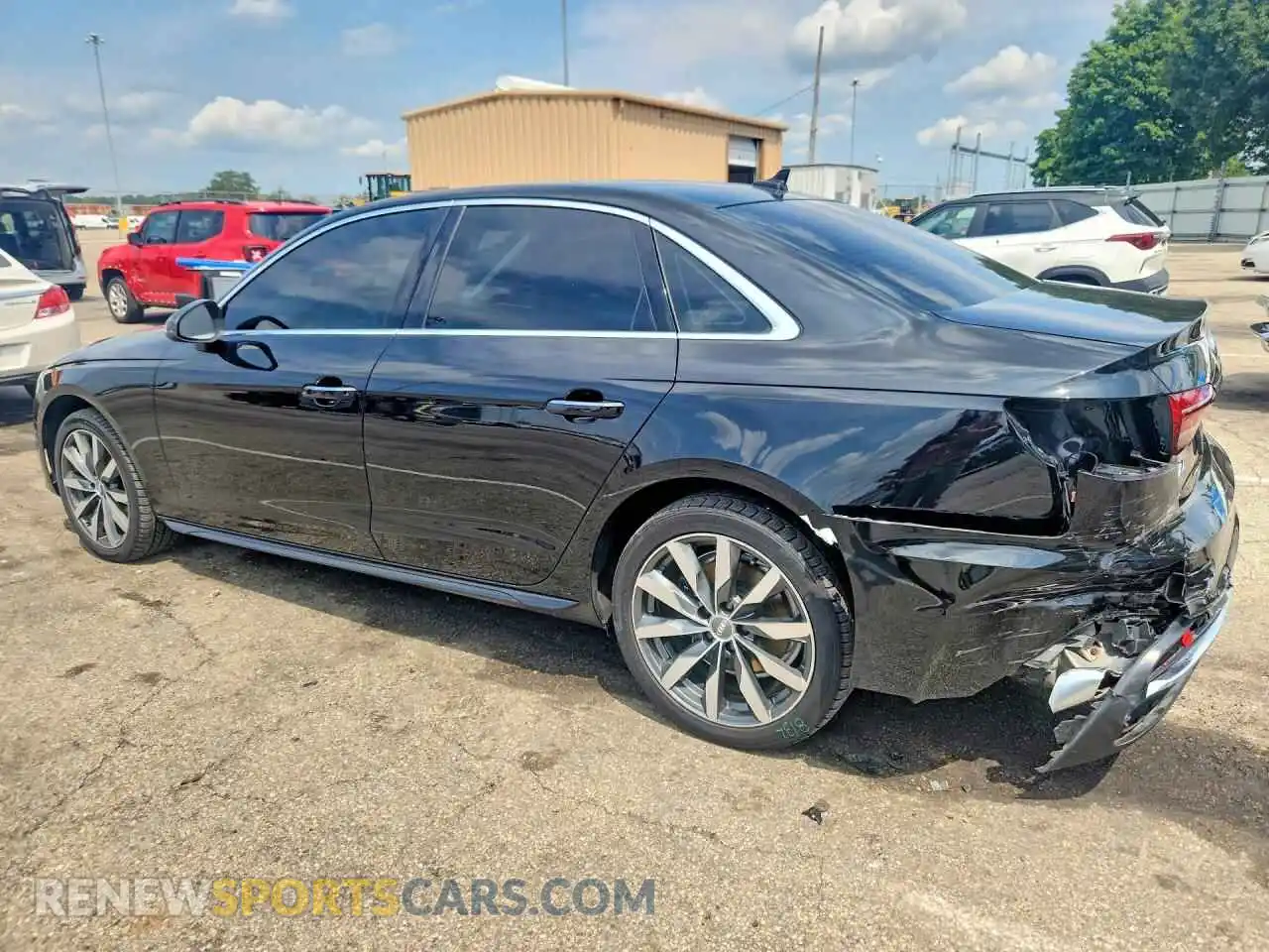 2 fotografías del automóvil dañado WAUBBAF47MA003753 AUDI A4 2021