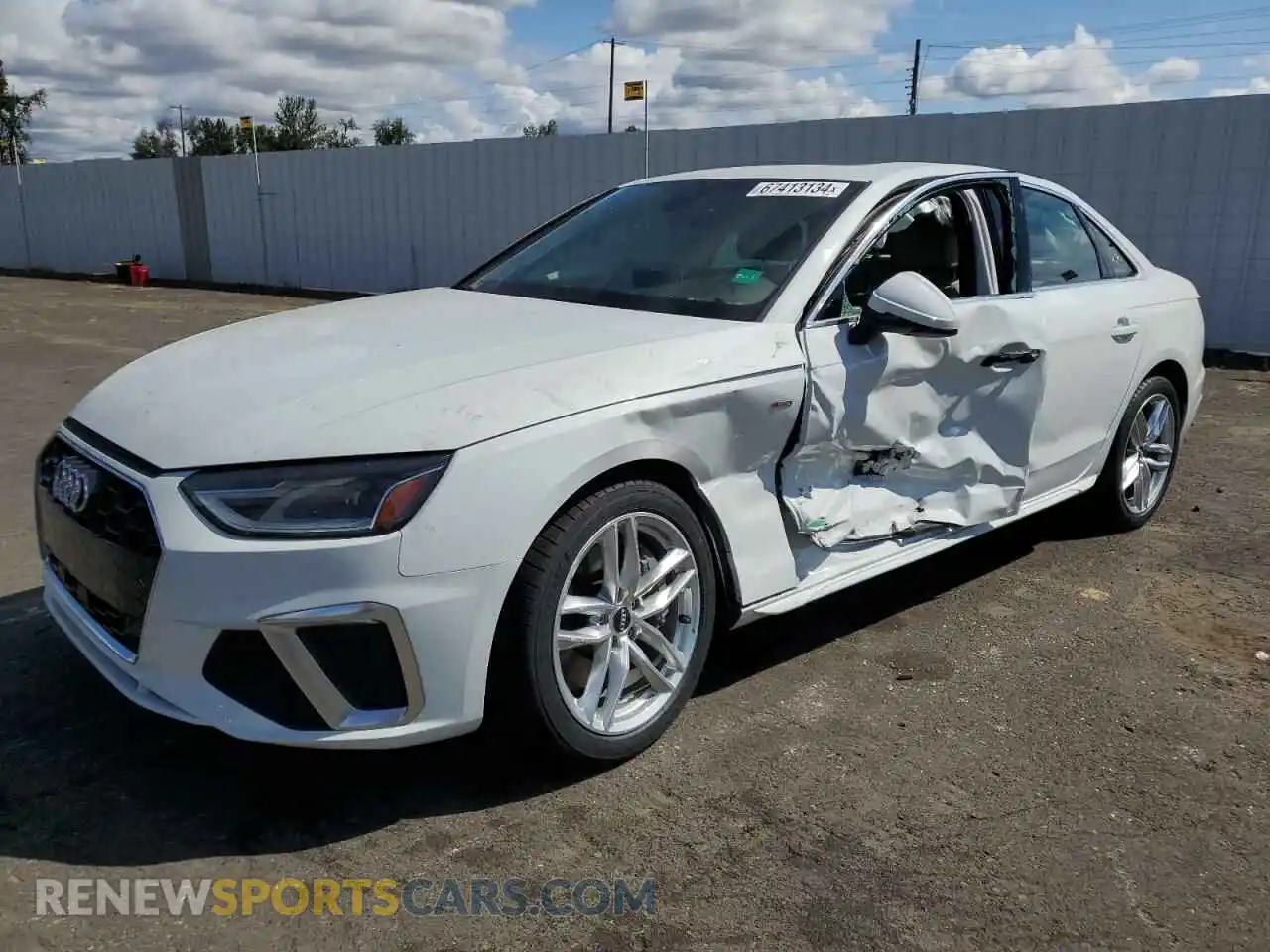 1 Photograph of a damaged car WAUDAAF41MN006085 AUDI A4 2021