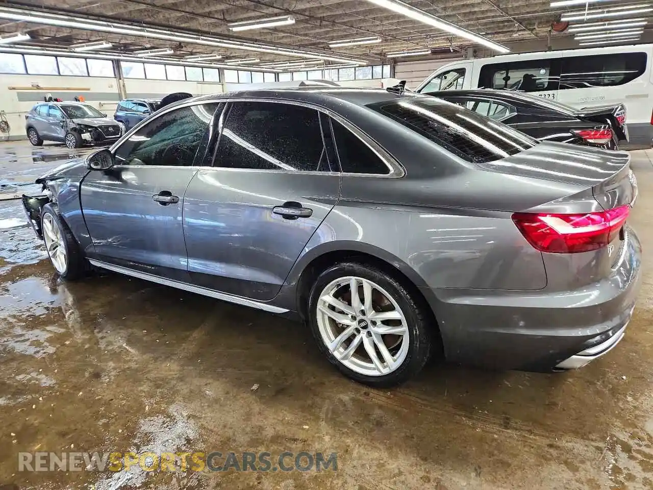 2 fotografías del automóvil dañado WAUDAAF47MA028812 AUDI A4 2021