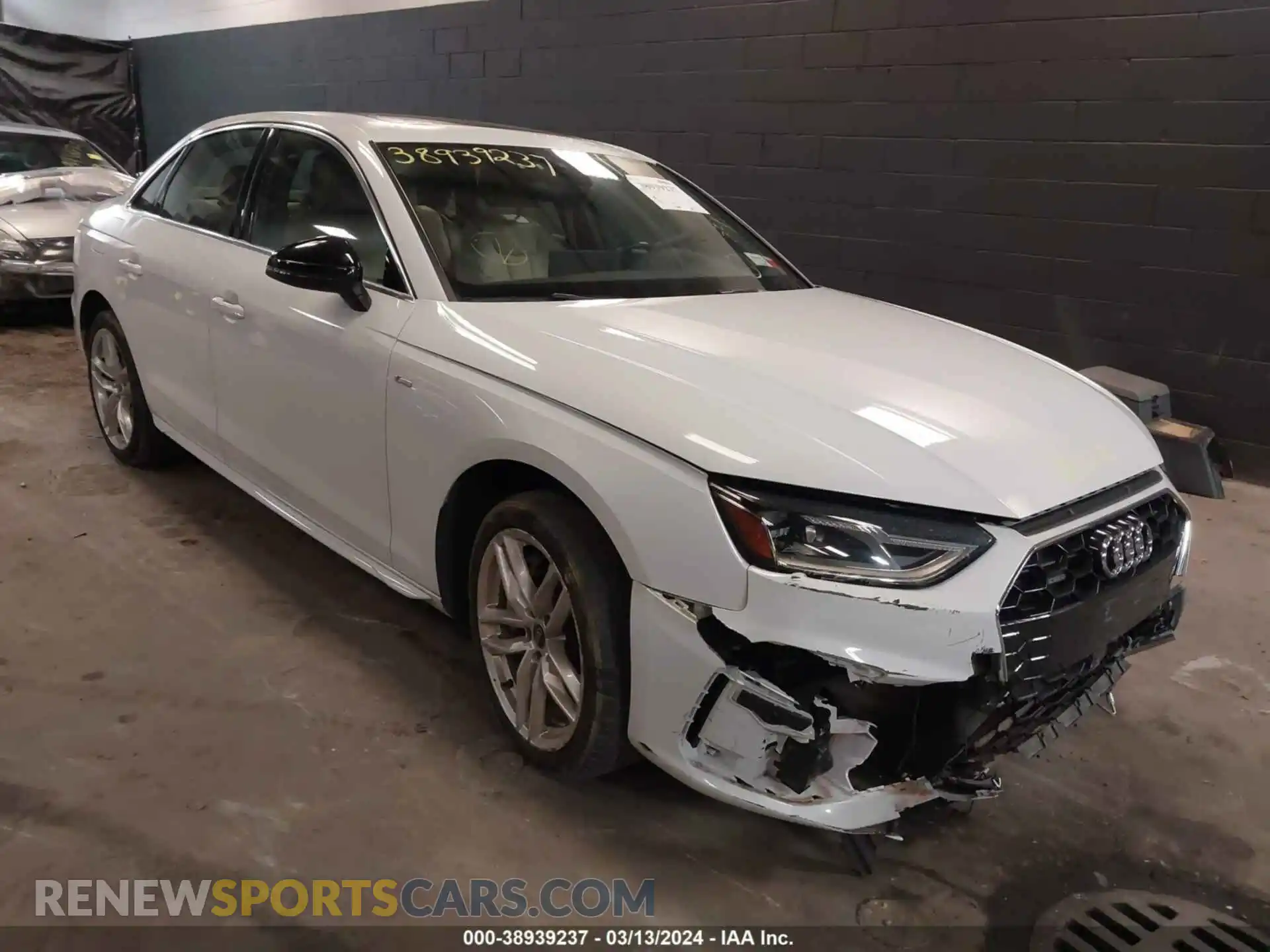1 Photograph of a damaged car WAUDAAF49MA031176 AUDI A4 2021
