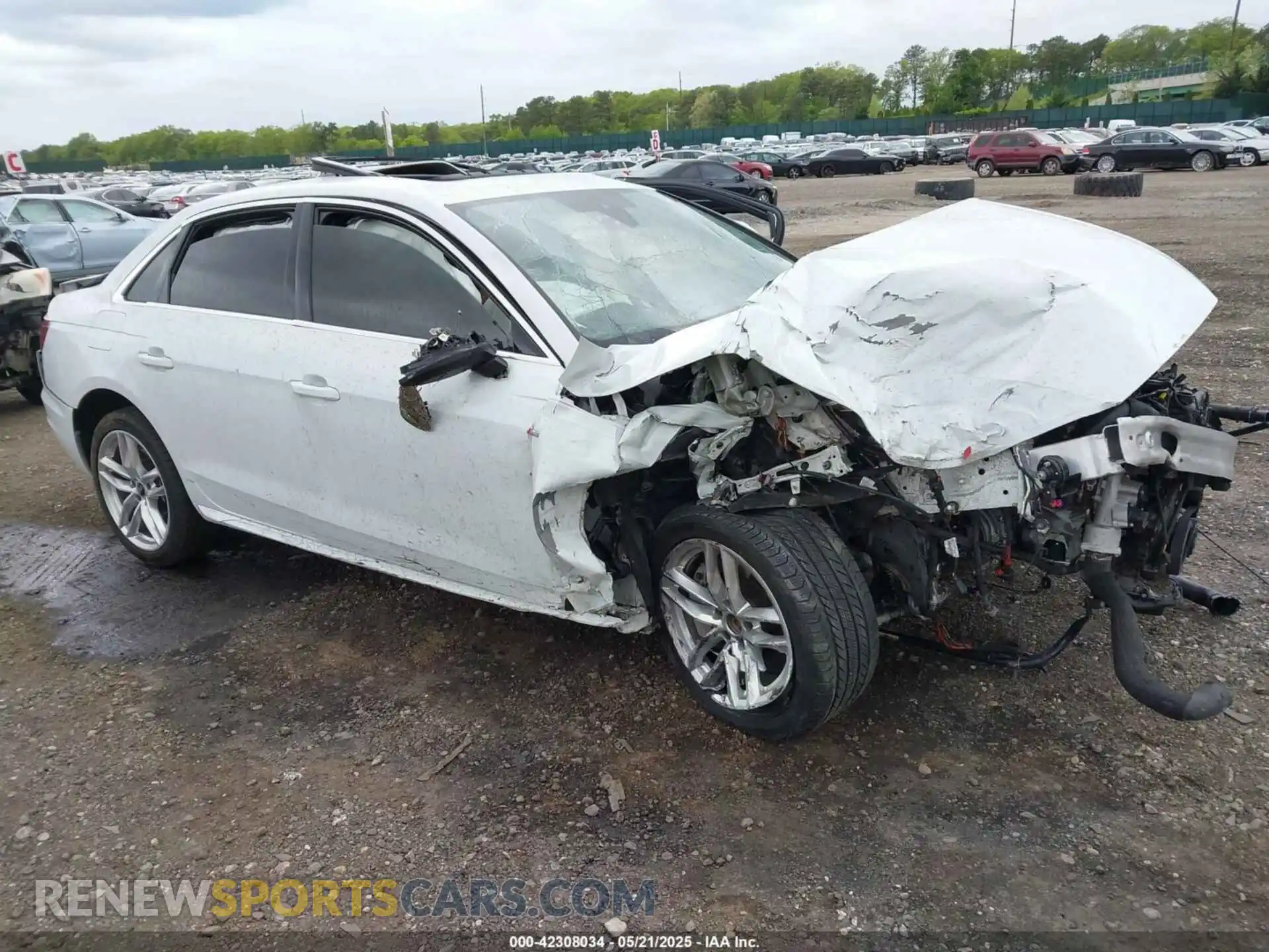 1 Photograph of a damaged car WAUEAAF42MA086122 AUDI A4 2021