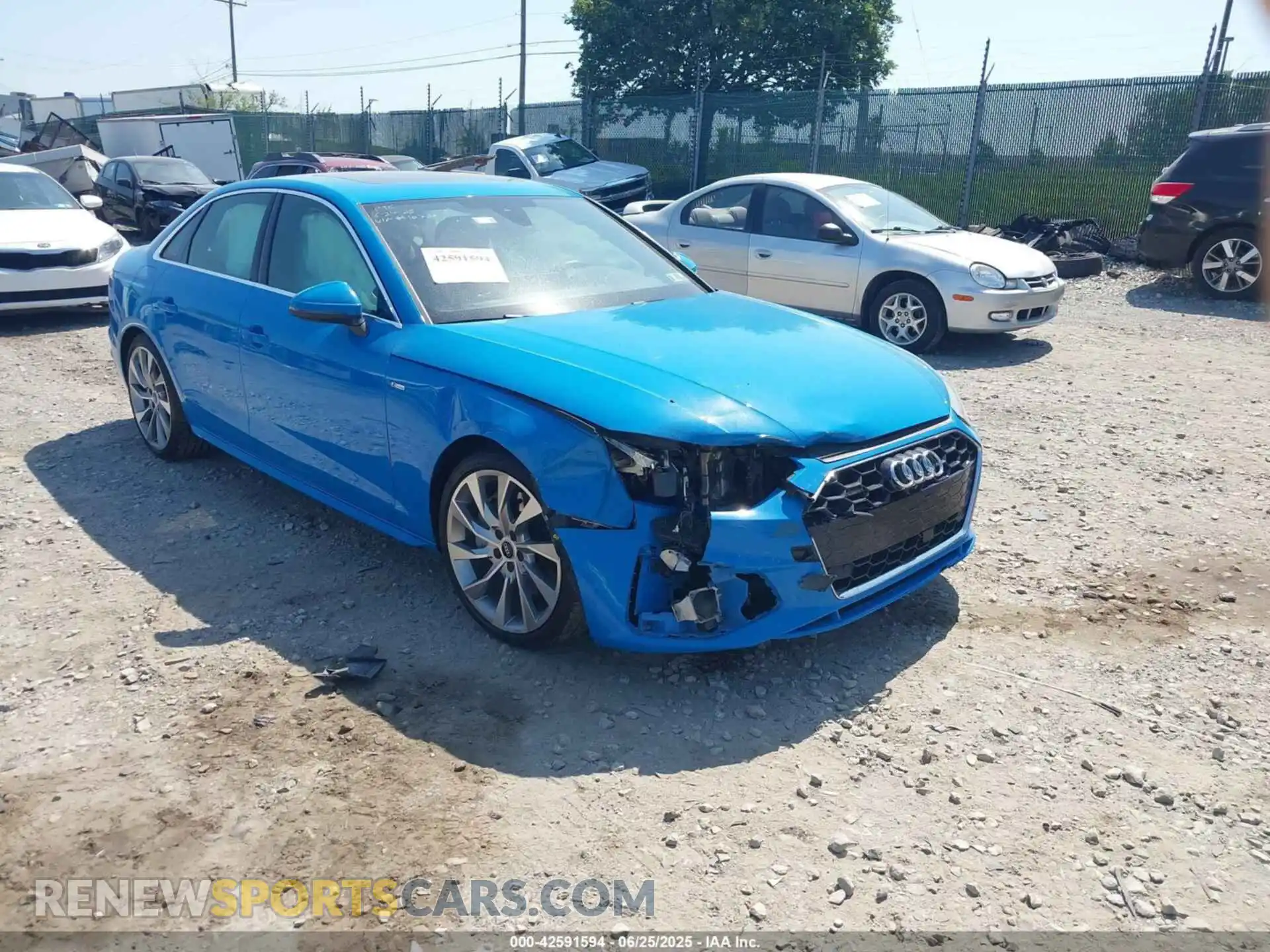 1 Photograph of a damaged car WAUEAAF42MN010750 AUDI A4 2021