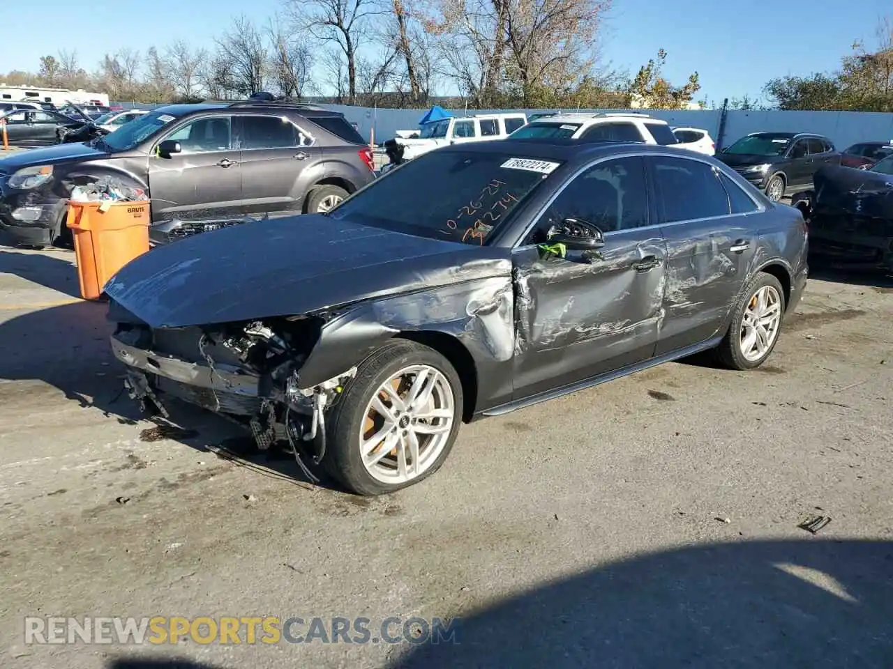 1 Photograph of a damaged car WAUEAAF43MN016119 AUDI A4 2021