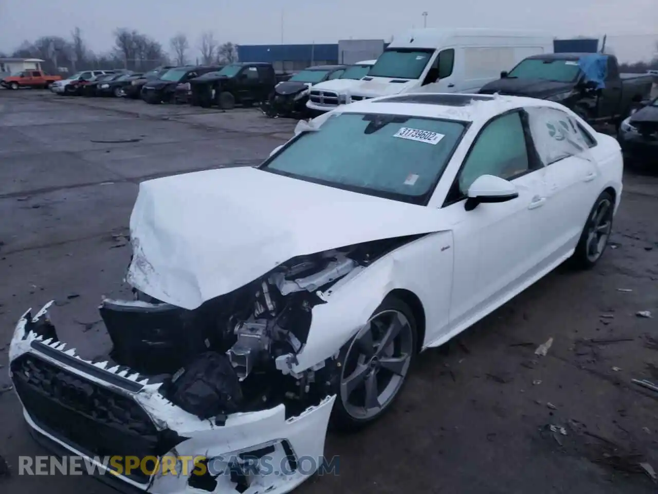 2 Photograph of a damaged car WAUEAAF45MN010368 AUDI A4 2021