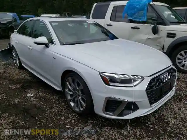 1 Photograph of a damaged car WAUEAAF49MN008493 AUDI A4 2021