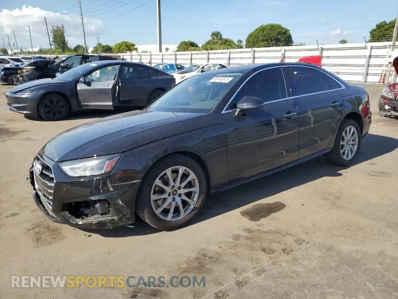 1 Photograph of a damaged car WAUABAF41NN007478 AUDI A4 2022