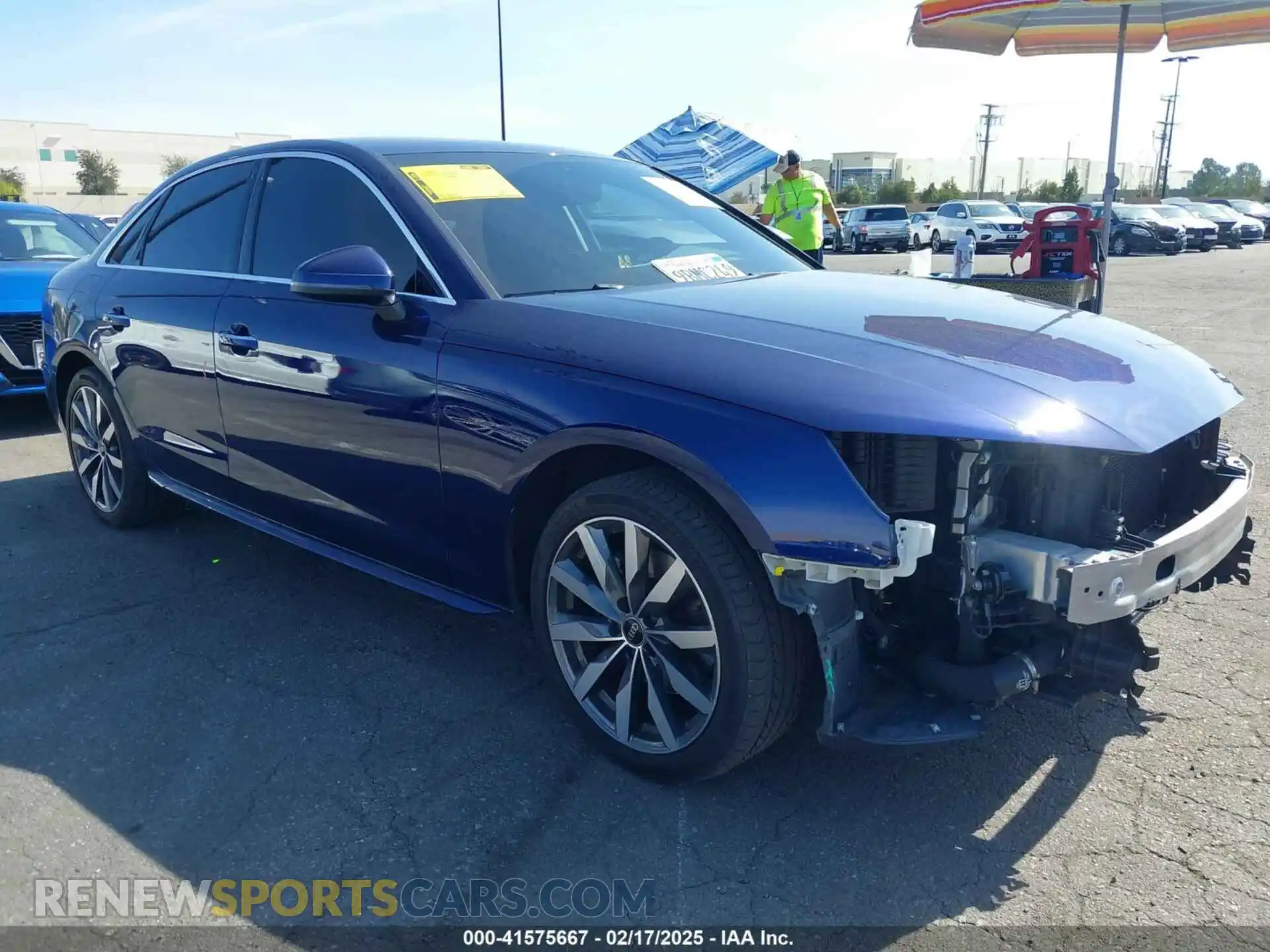 1 Photograph of a damaged car WAUABAF44NA016800 AUDI A4 2022