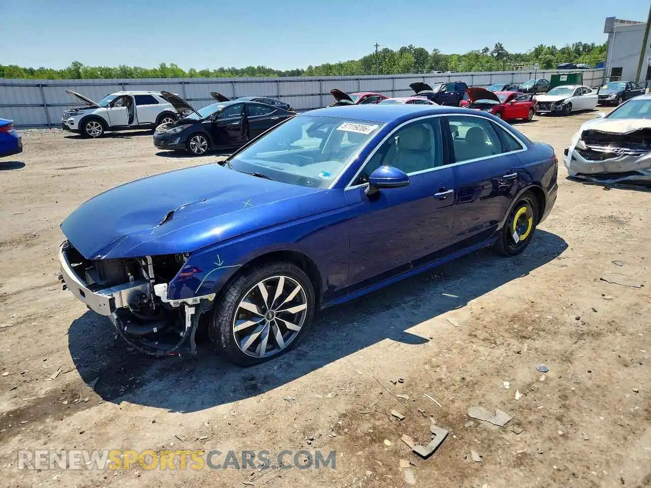 1 fotografías del automóvil dañado WAUABAF47NN002866 AUDI A4 2022