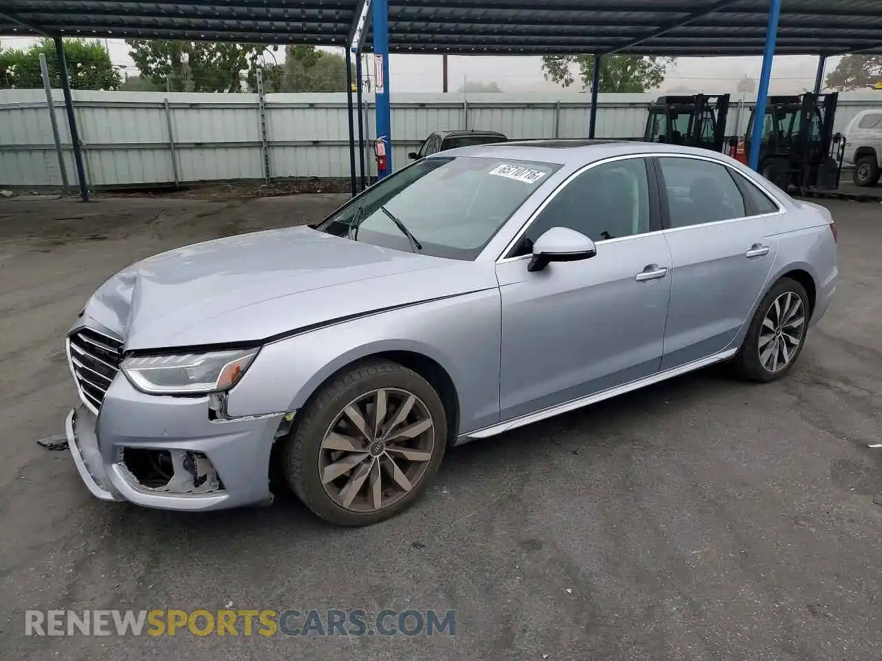 1 Photograph of a damaged car WAUBBAF41NN008456 AUDI A4 2022