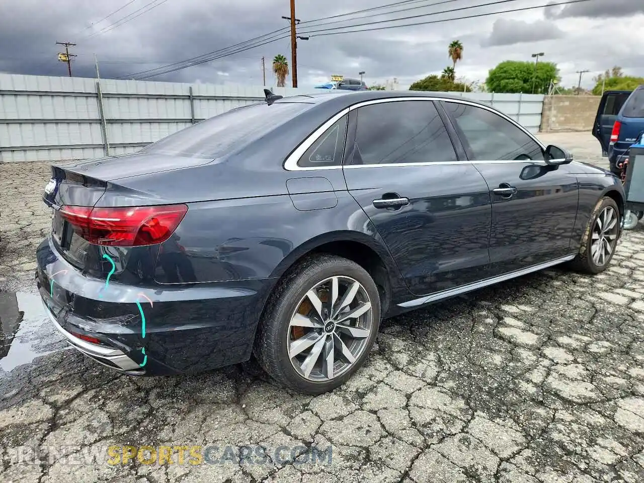3 fotografías del automóvil dañado WAUBBAF46NA022148 AUDI A4 2022
