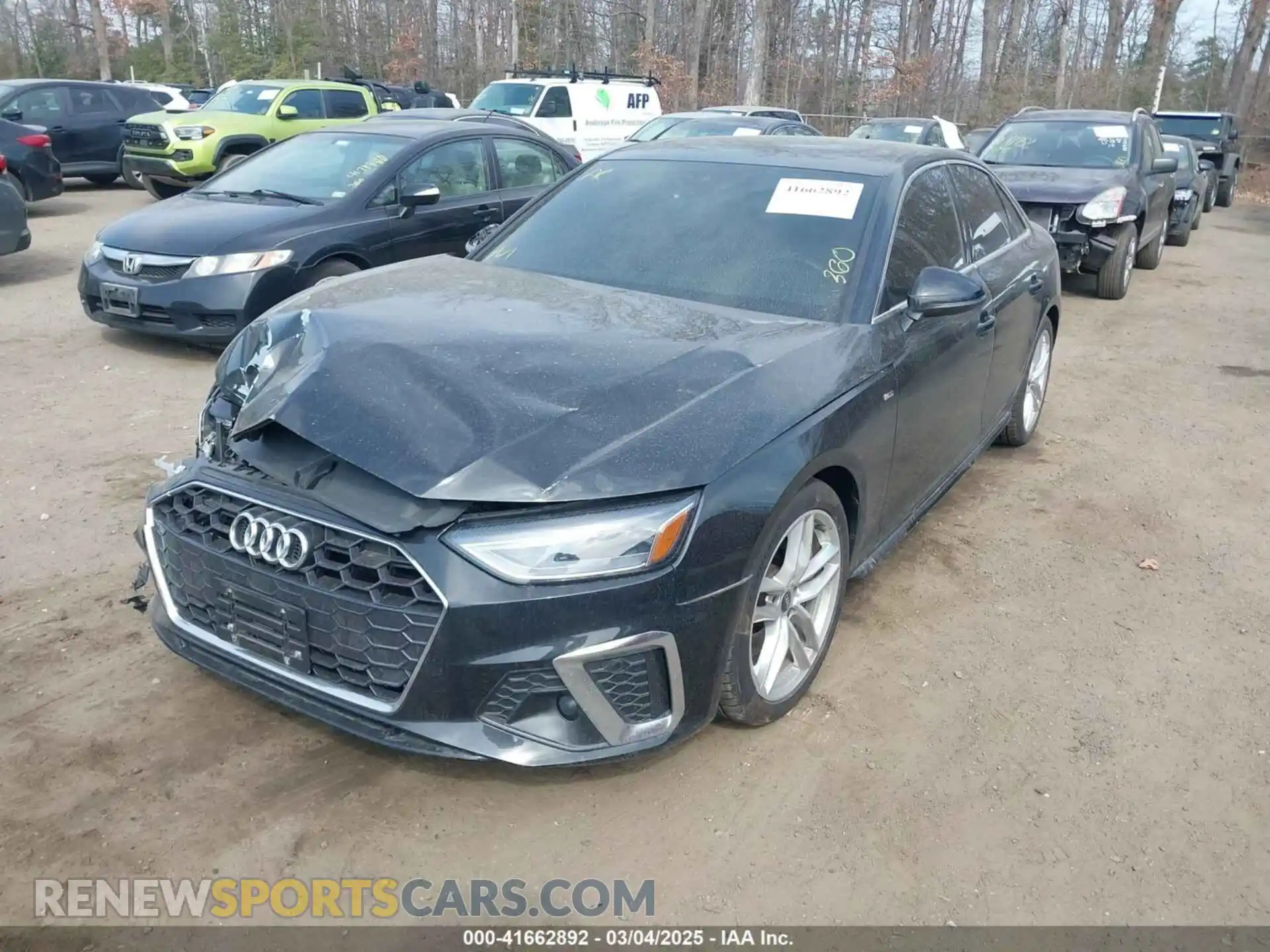 2 Photograph of a damaged car WAUDAAF47NN010899 AUDI A4 2022