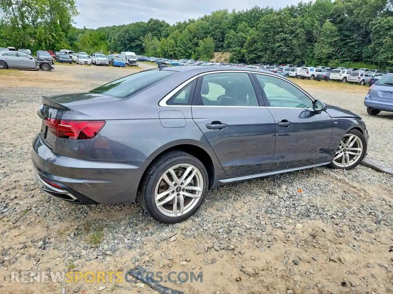 3 Photograph of a damaged car WAUEAAF42NN002603 AUDI A4 2022
