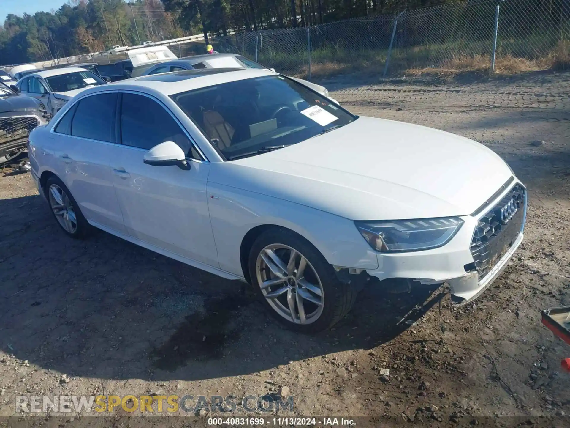 1 Photograph of a damaged car WAUEAAF42NN014492 AUDI A4 2022