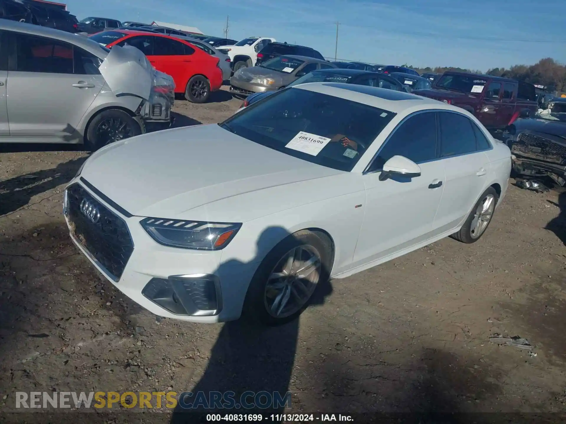 2 Photograph of a damaged car WAUEAAF42NN014492 AUDI A4 2022
